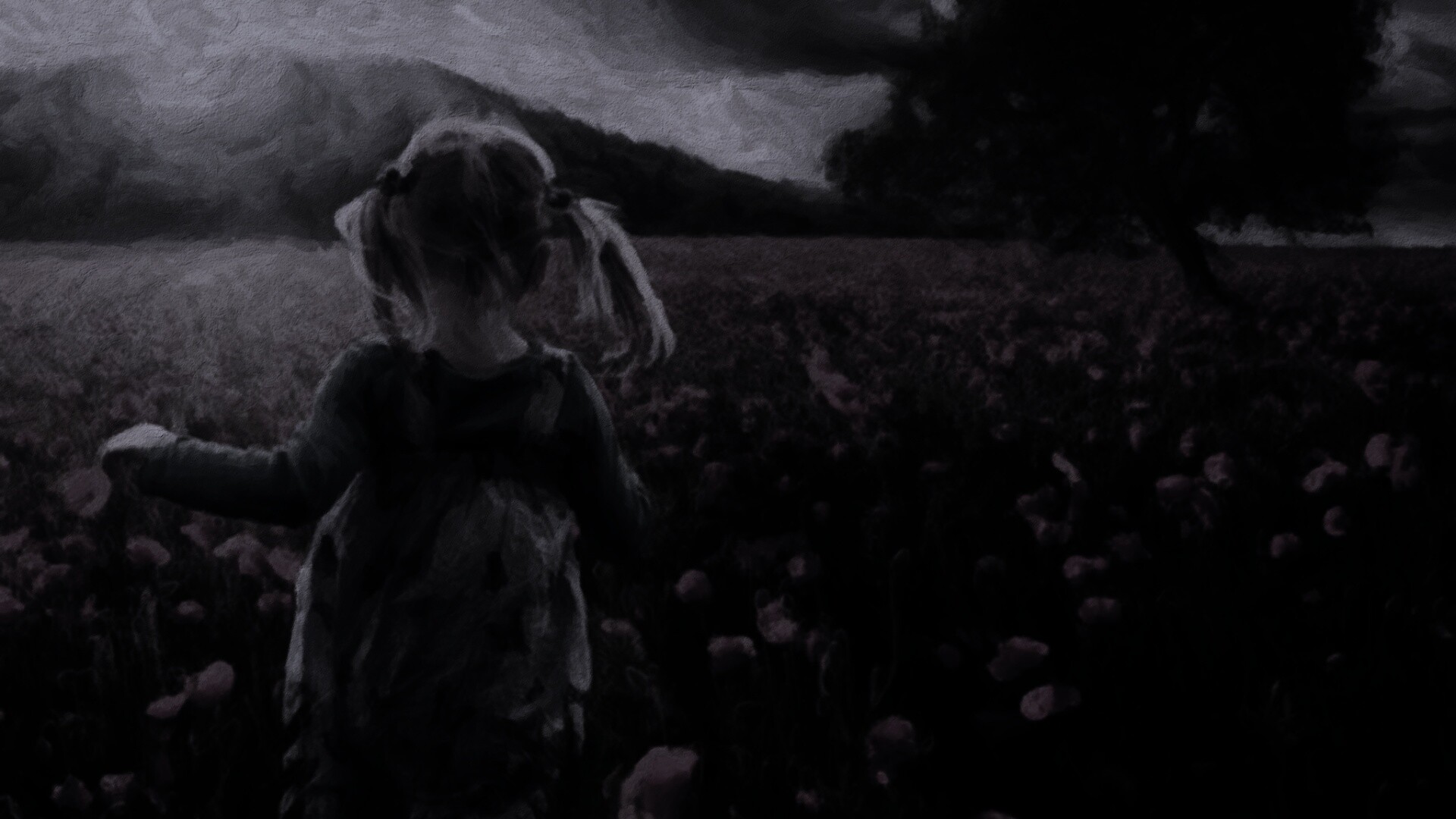 Девочка на маковом поле обои