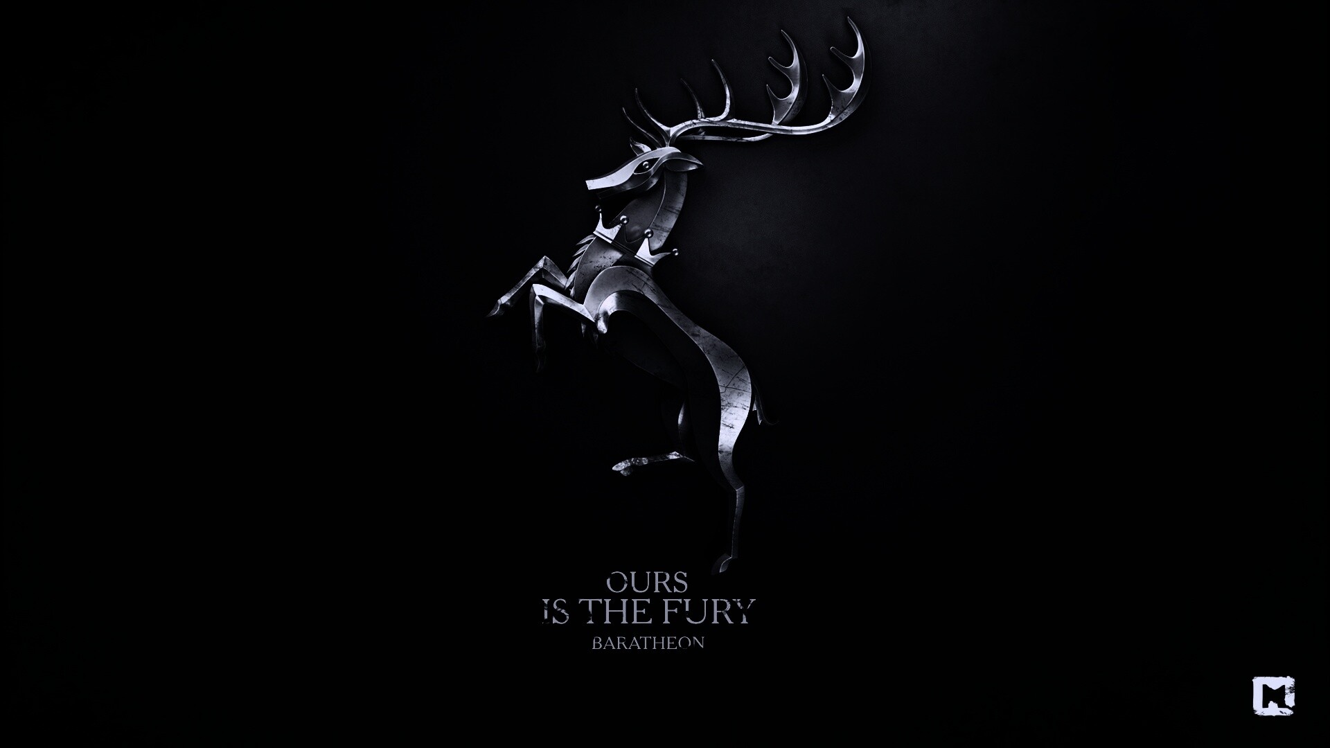 Металлический герб Баратеонов обои