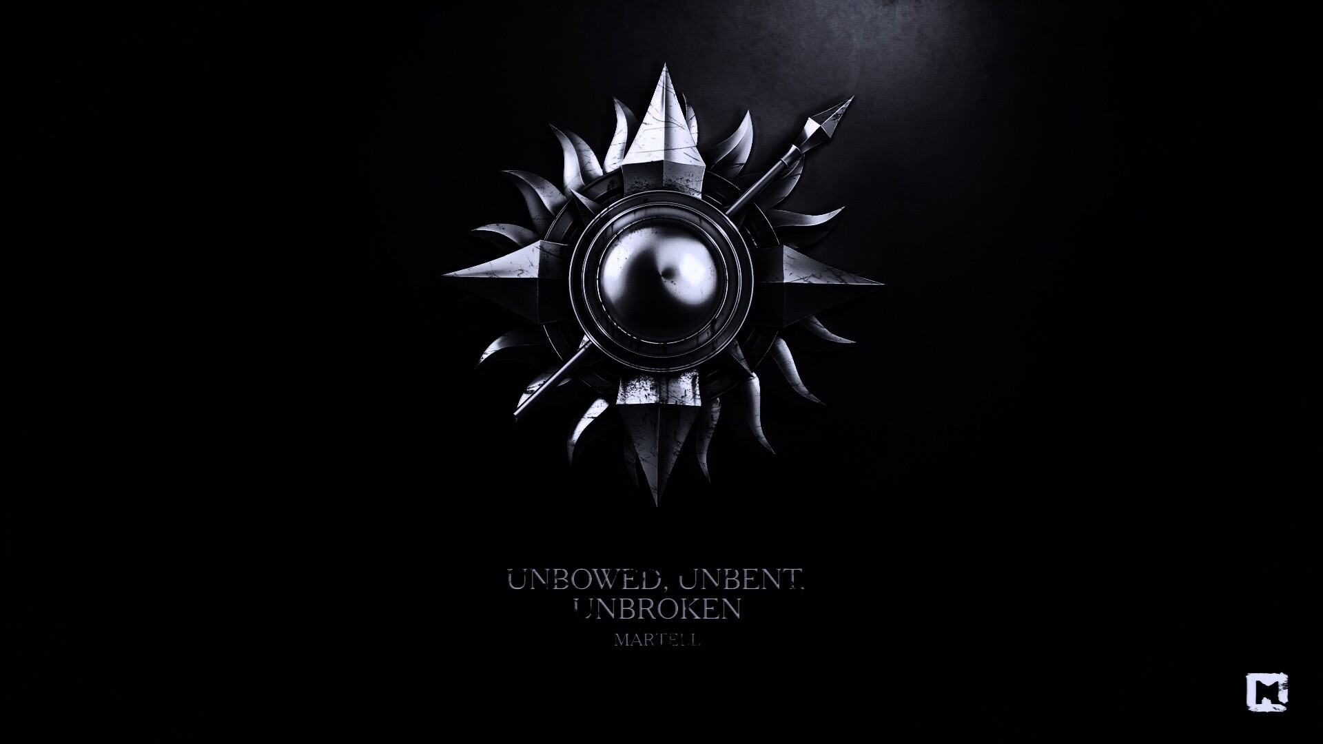 Металлический герб дома Мартелл обои