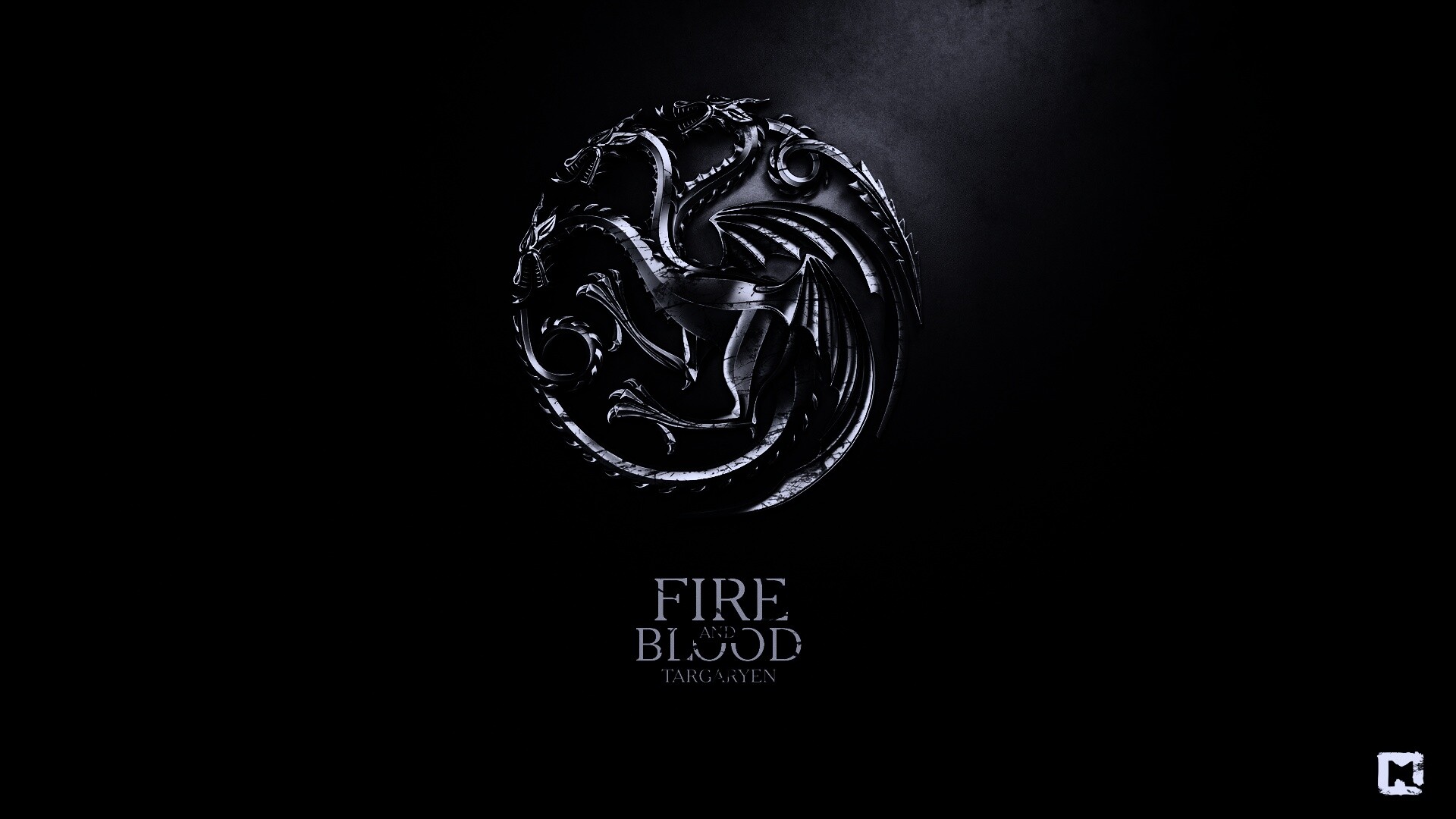 Металлический герб дома Таргариен обои