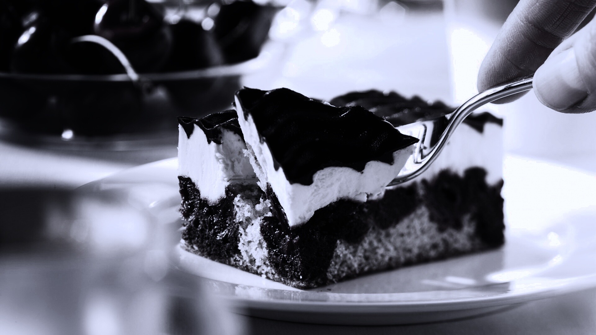 Вишневое пирожное обои