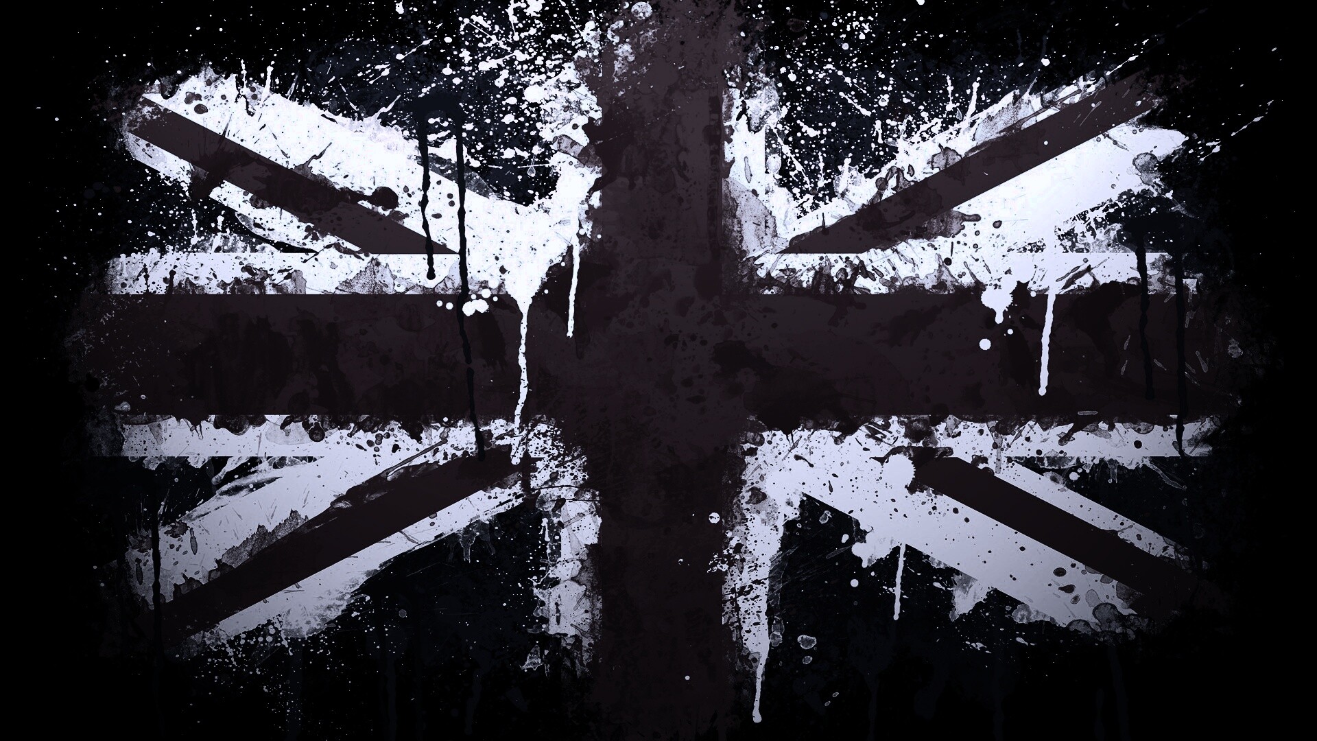 Британский флаг нарисованный краской обои