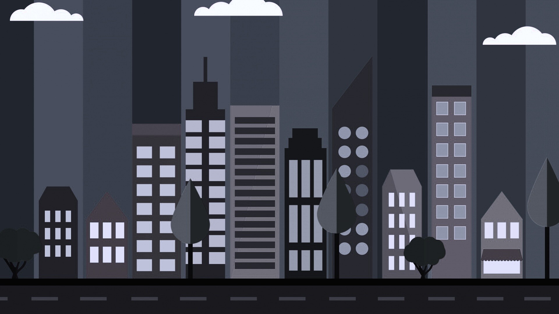 Векторный рисунок города обои