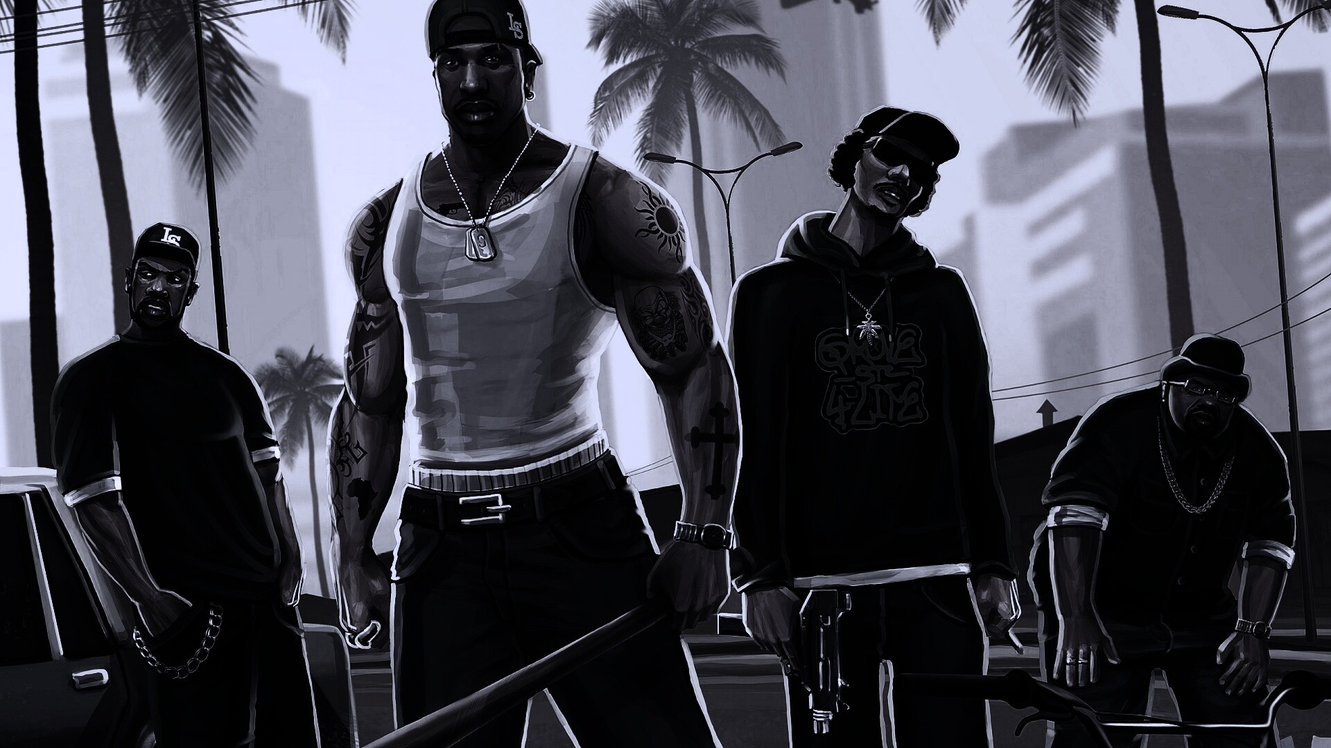 Герои с Грув стрит обои