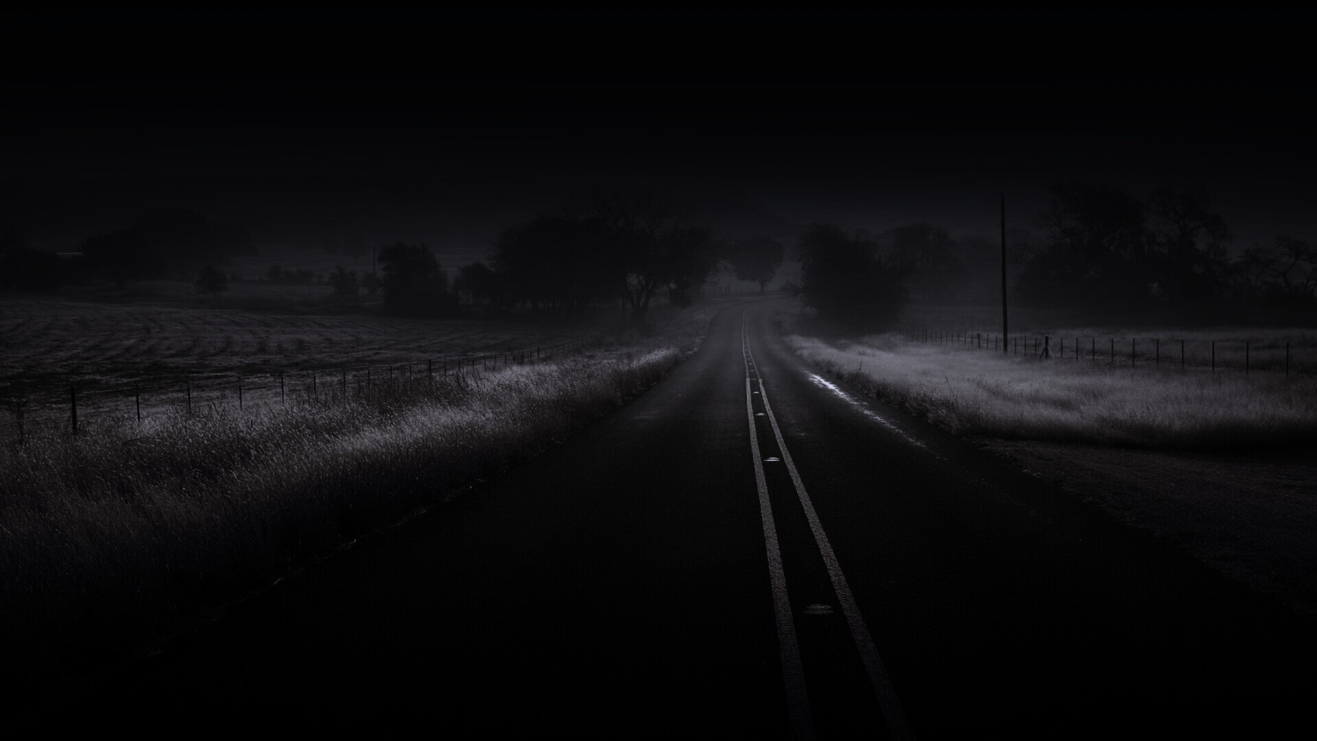 Туманная дорога обои