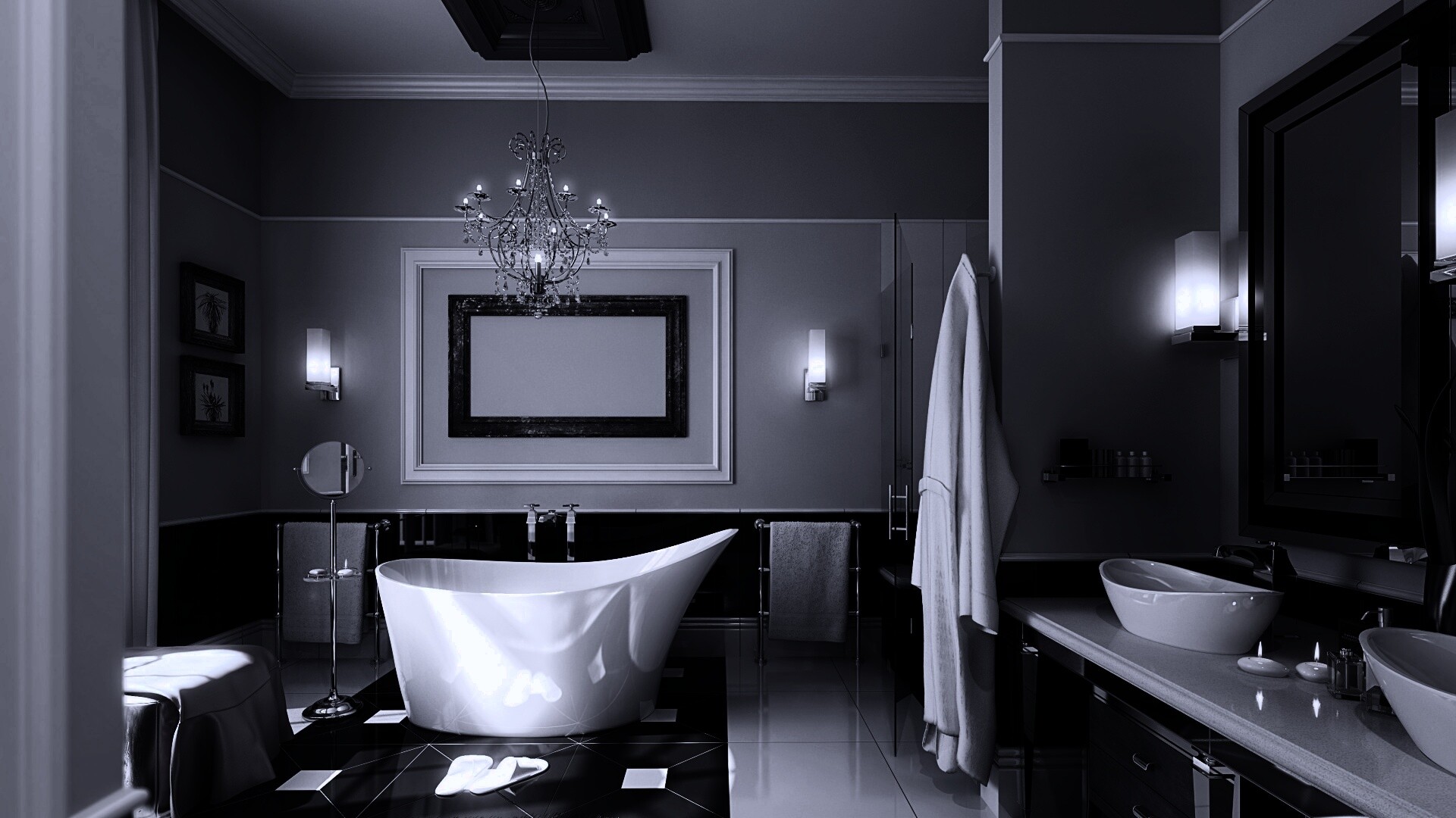 Современная ванна обои