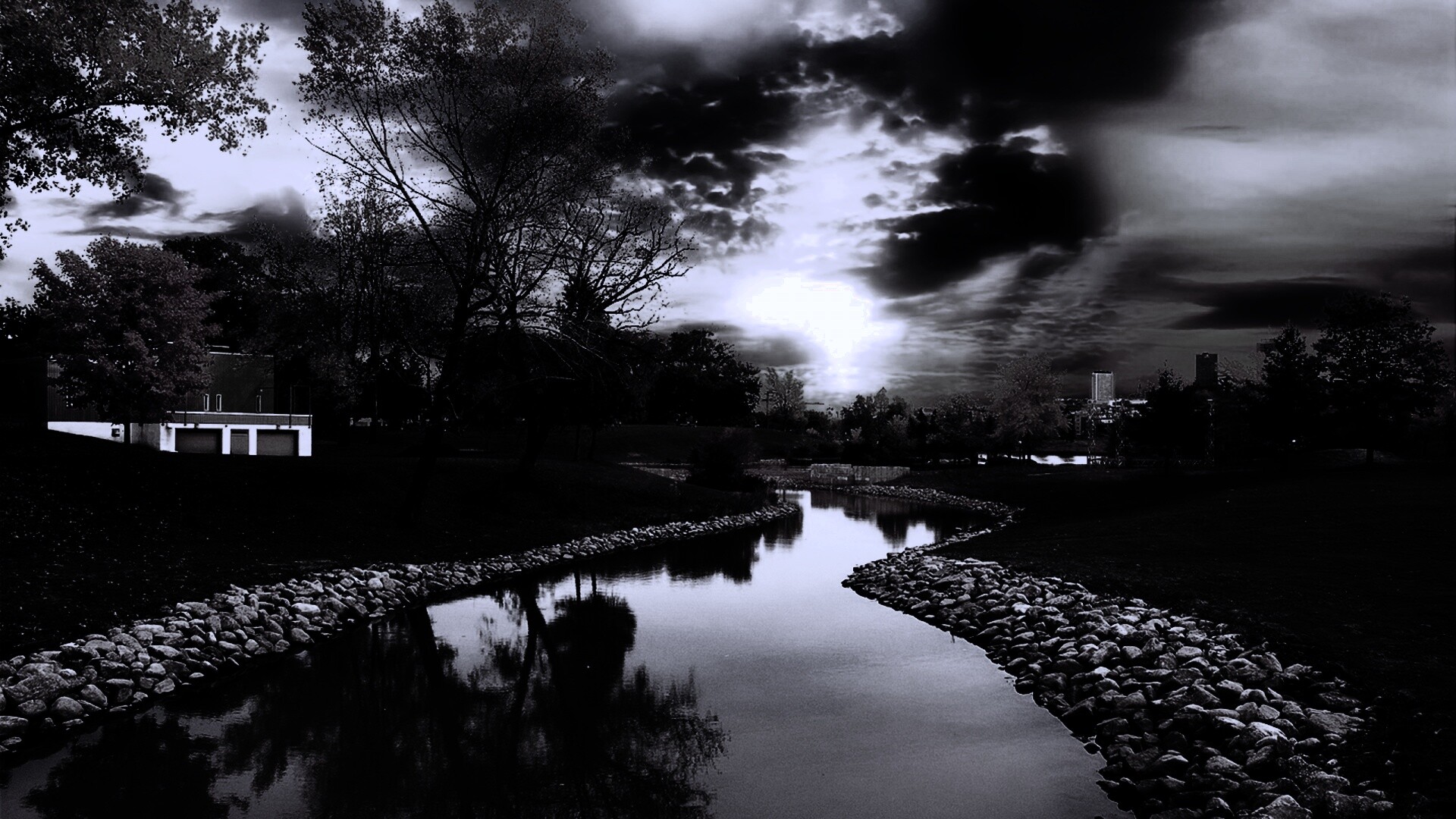 Осенний день в парке обои