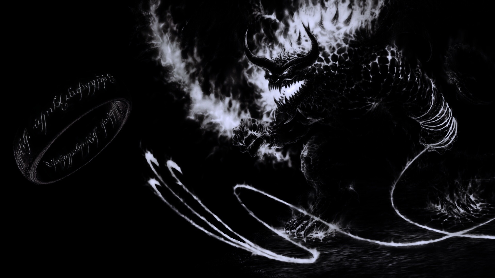 Балрог и Кольцо Всевластия обои