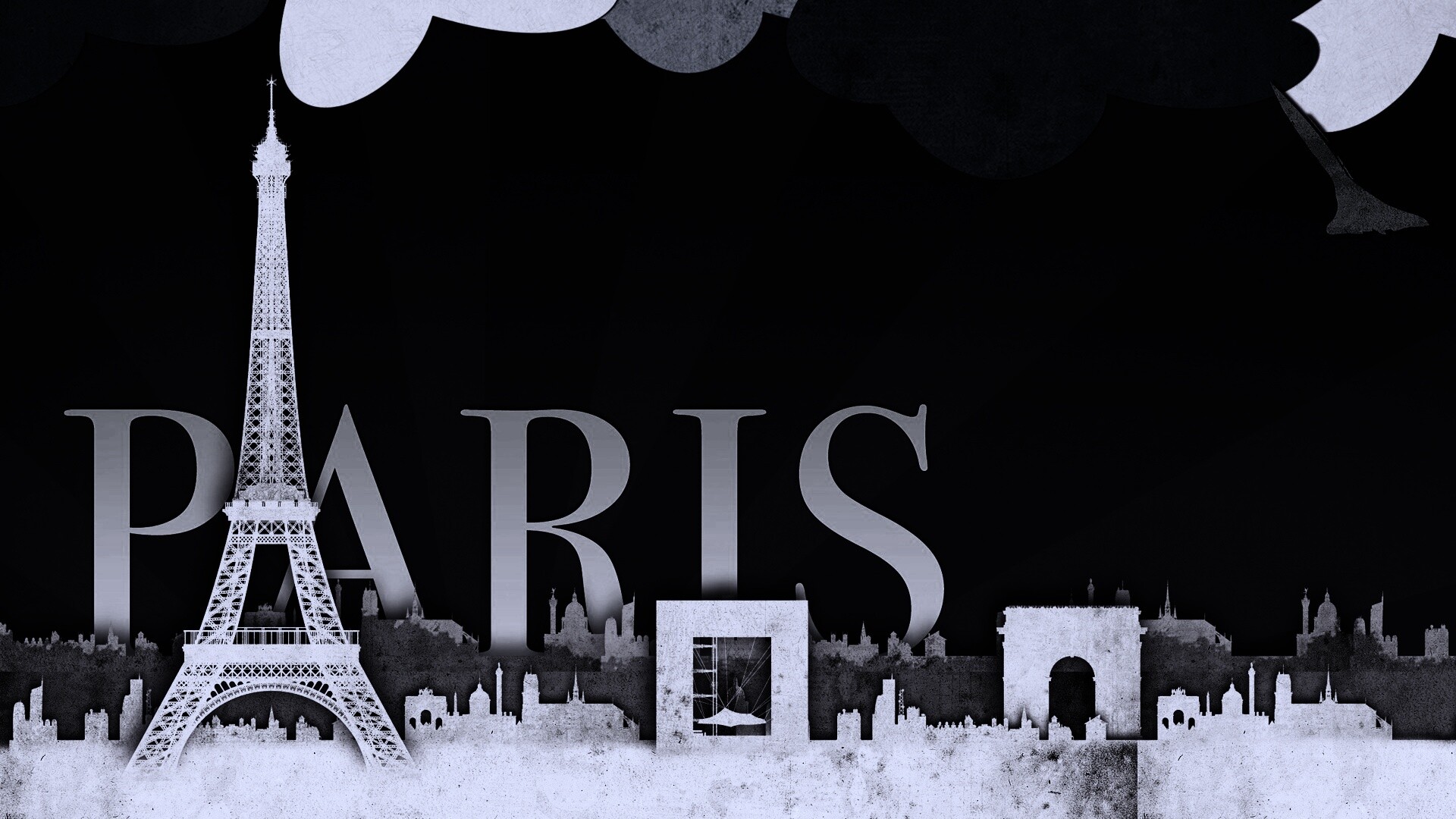 Париж в стиле декупажа обои