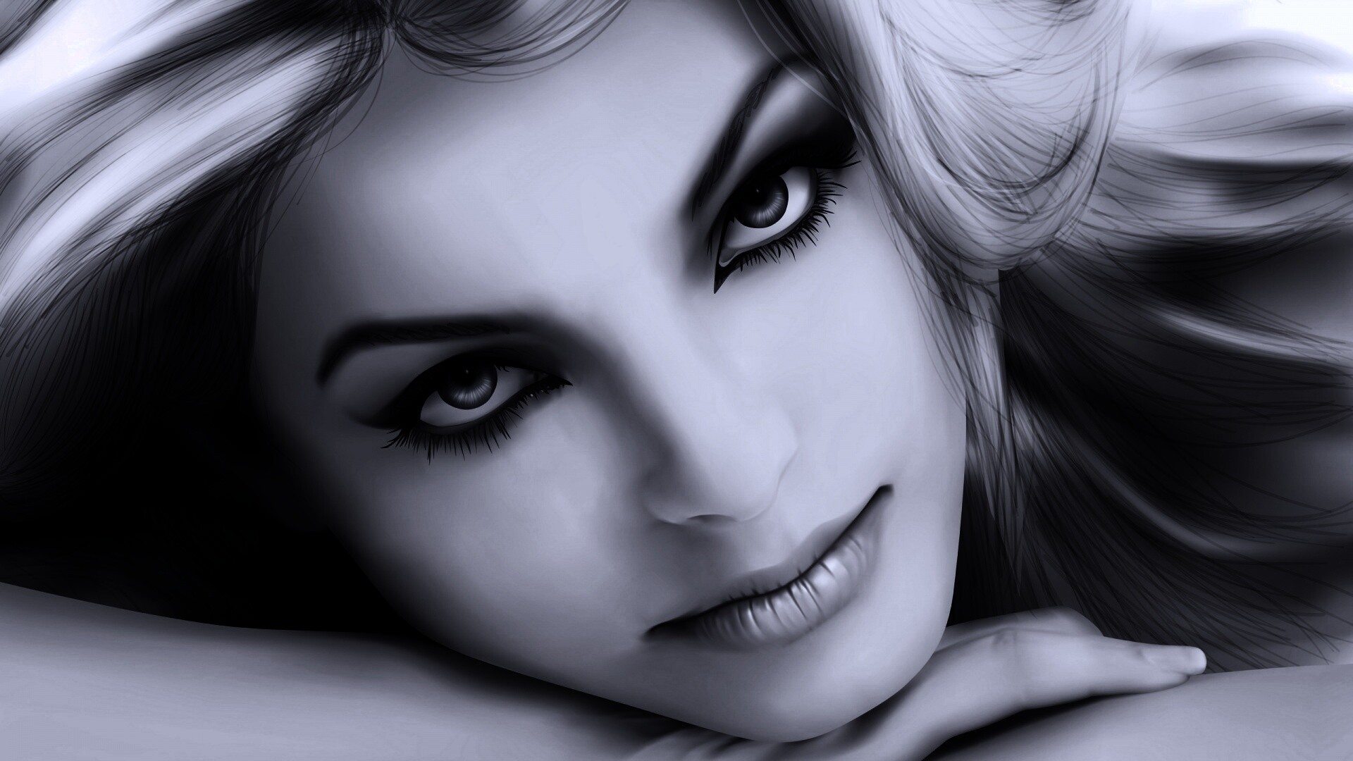 Девушка в векторе обои