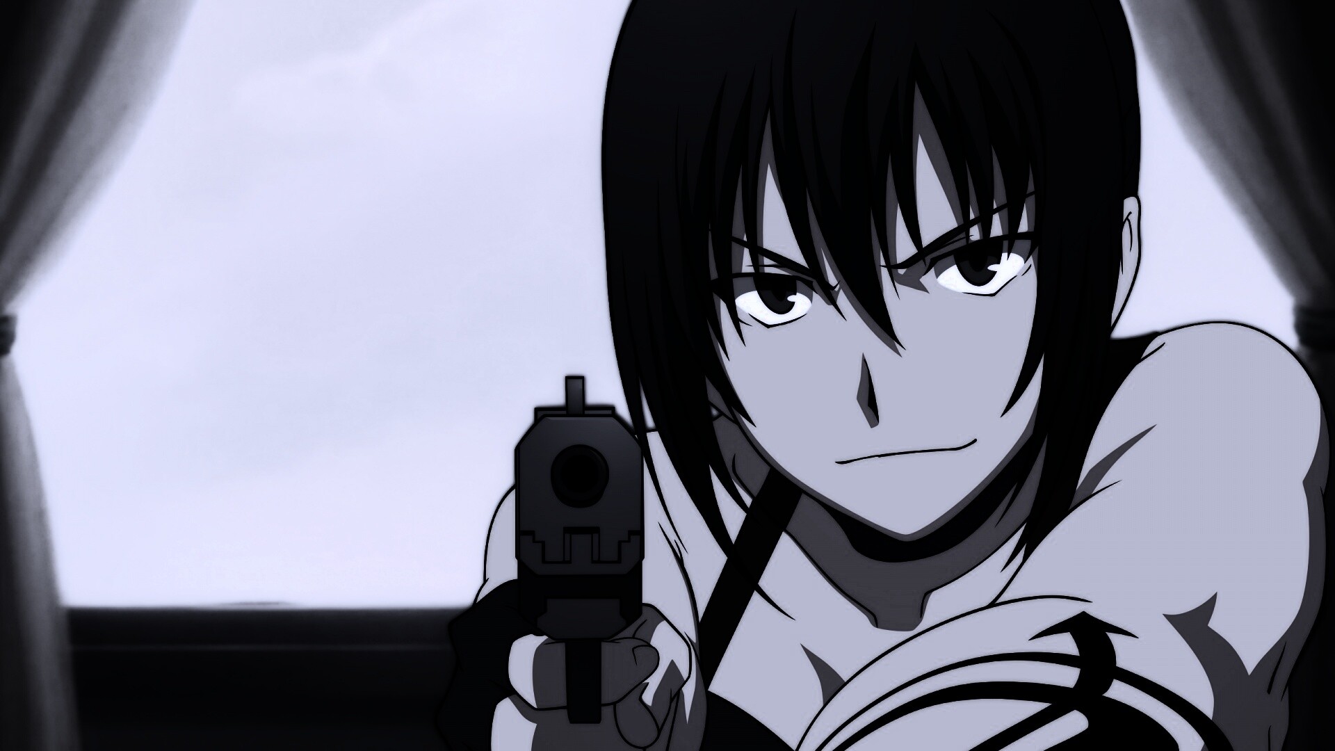 Девушка с пистолетом обои