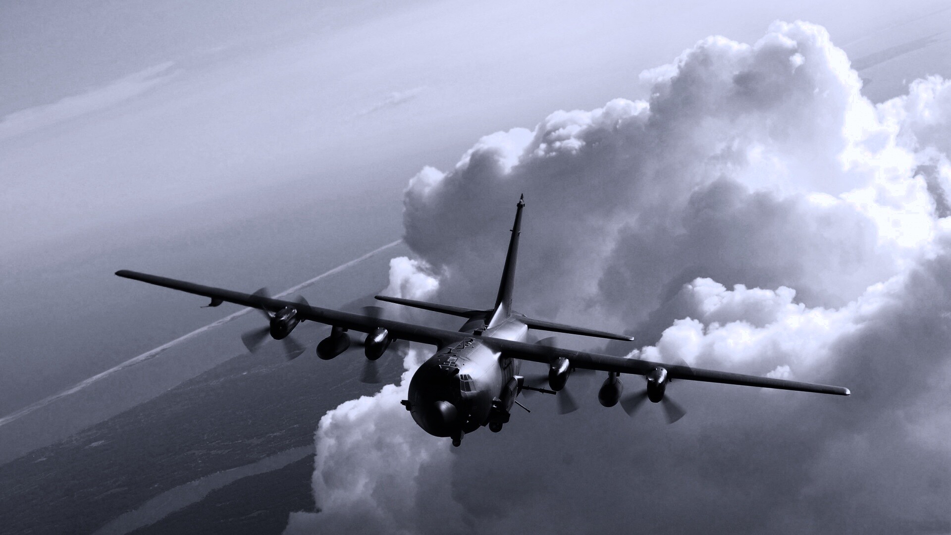 Самолет АС-130 обои