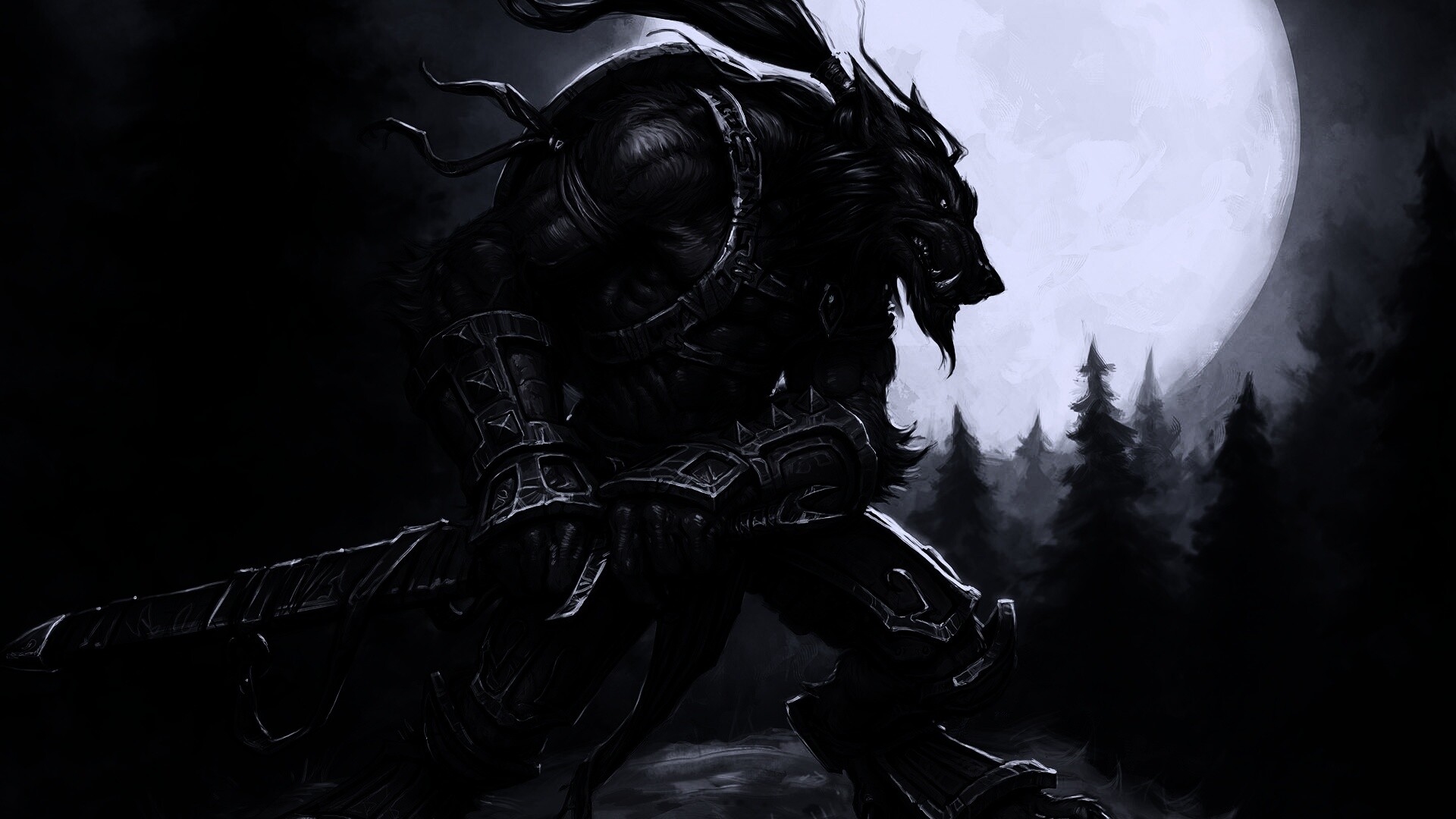 Волк оборотень обои