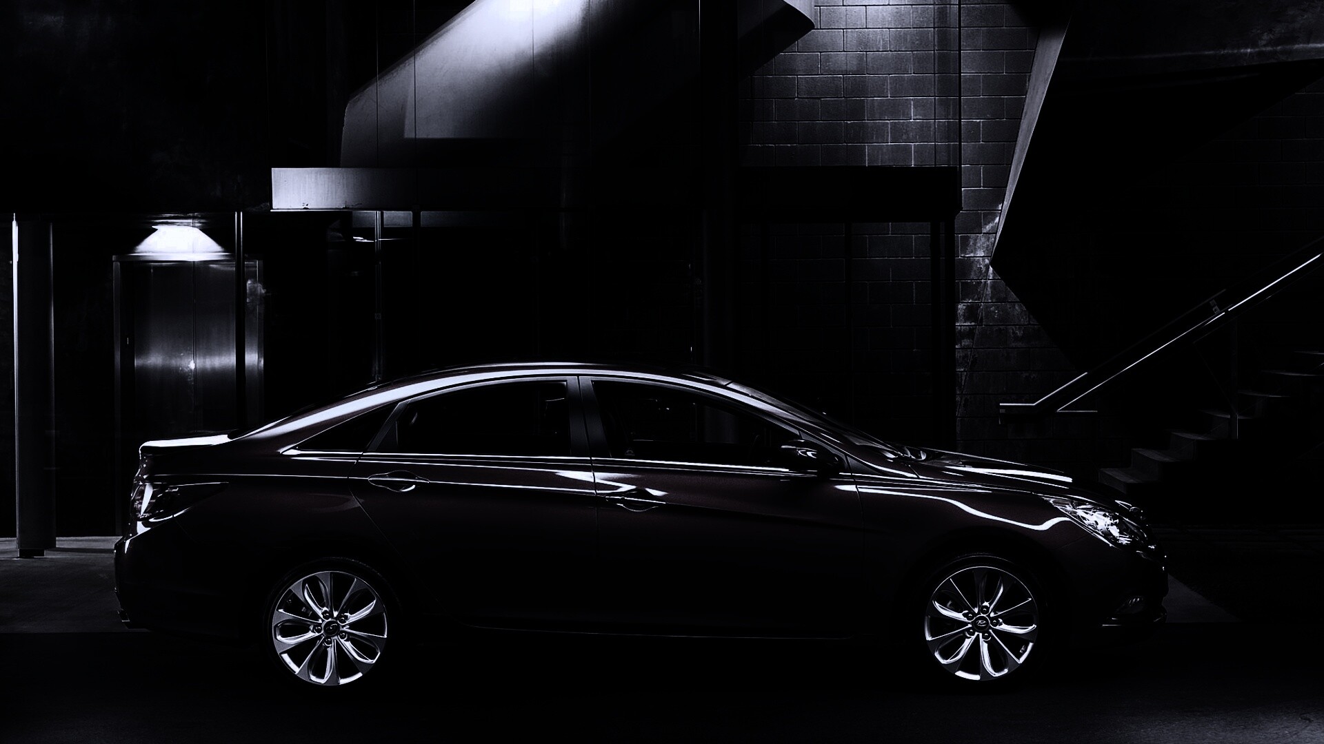 Красный хёндай солярис обои