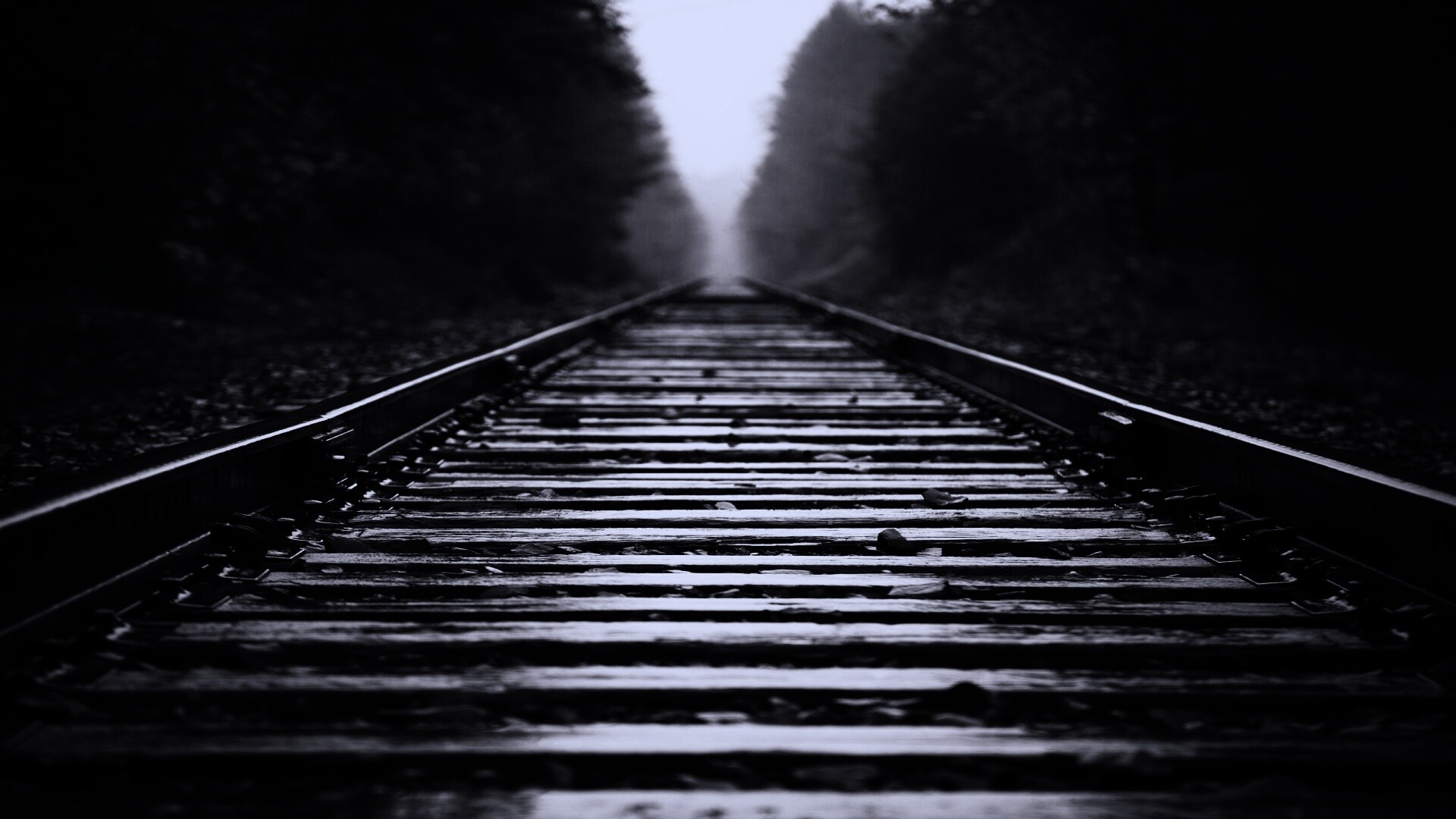 Железная дорога после дождя обои