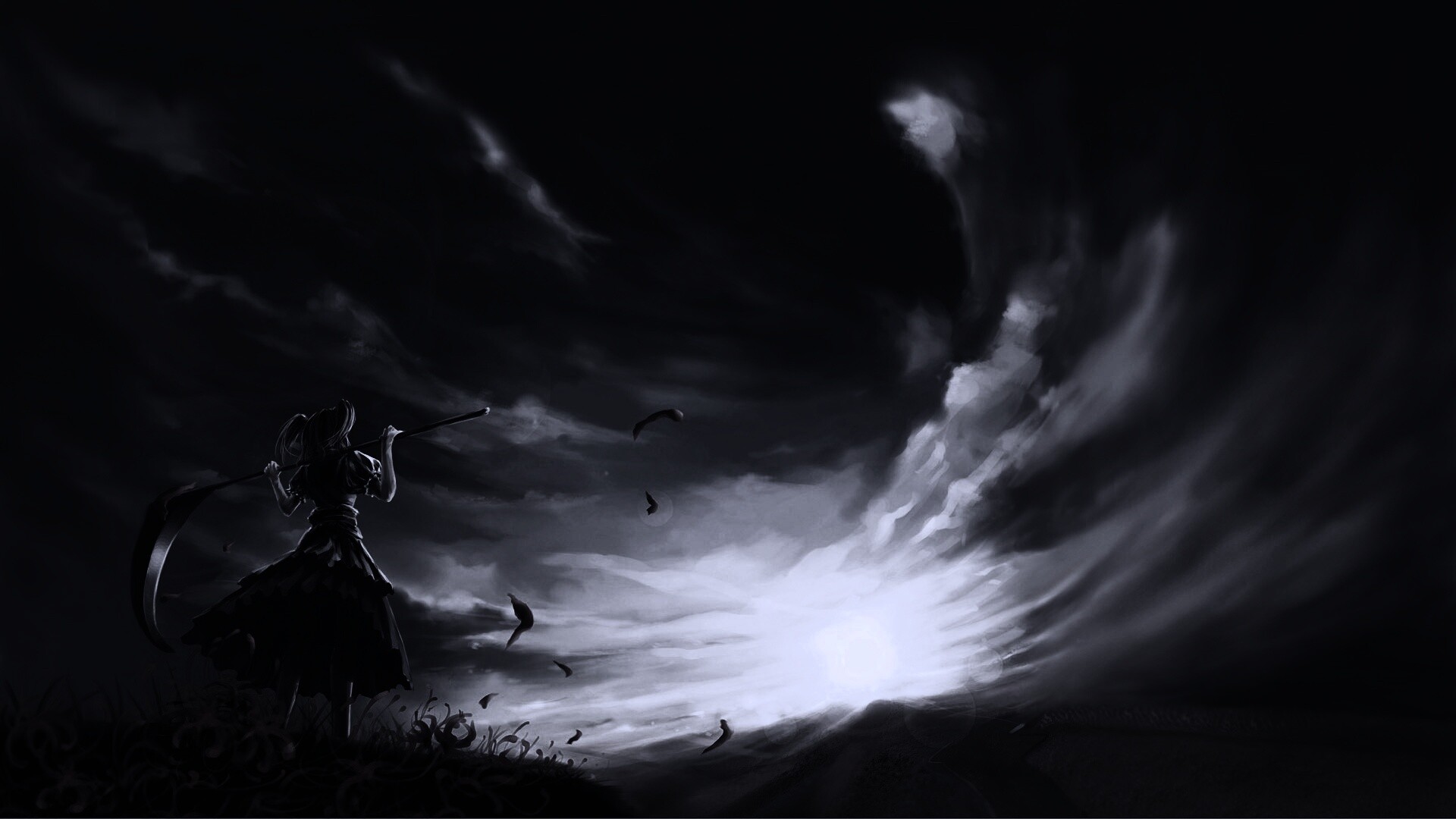 Девушка с косой обои