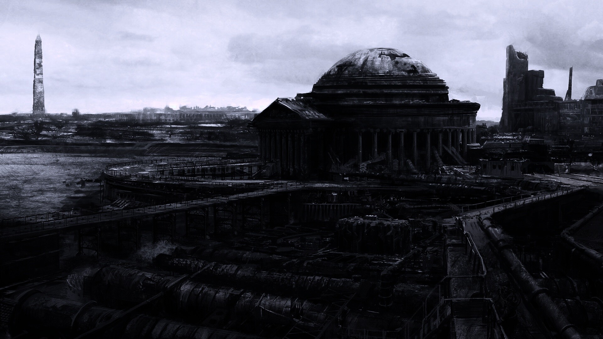 Водоочиститель в мемориале Джеферсона из Fallout 3 обои