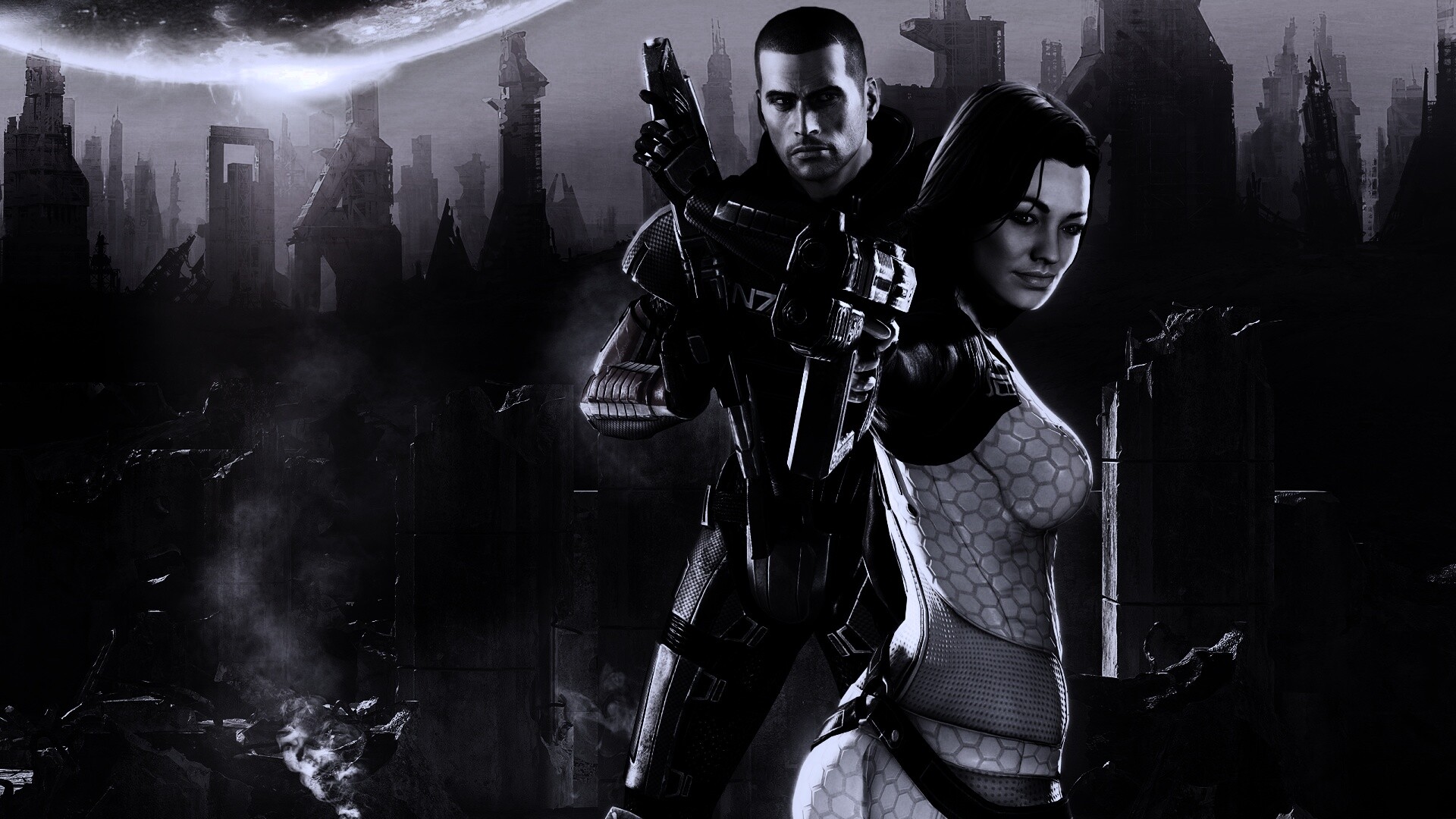 Шепард и Миранда обои