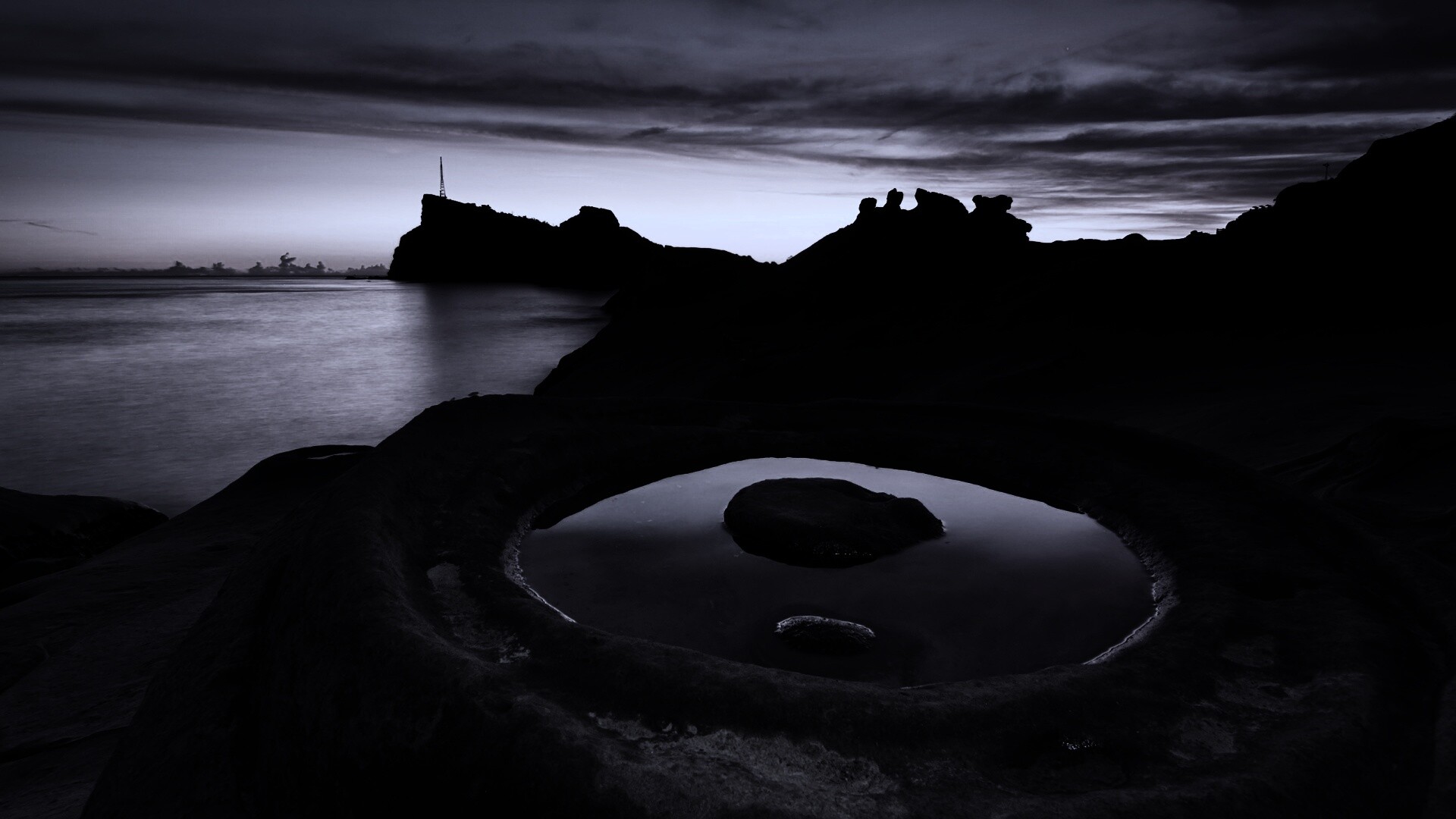 Закат на побережье обои