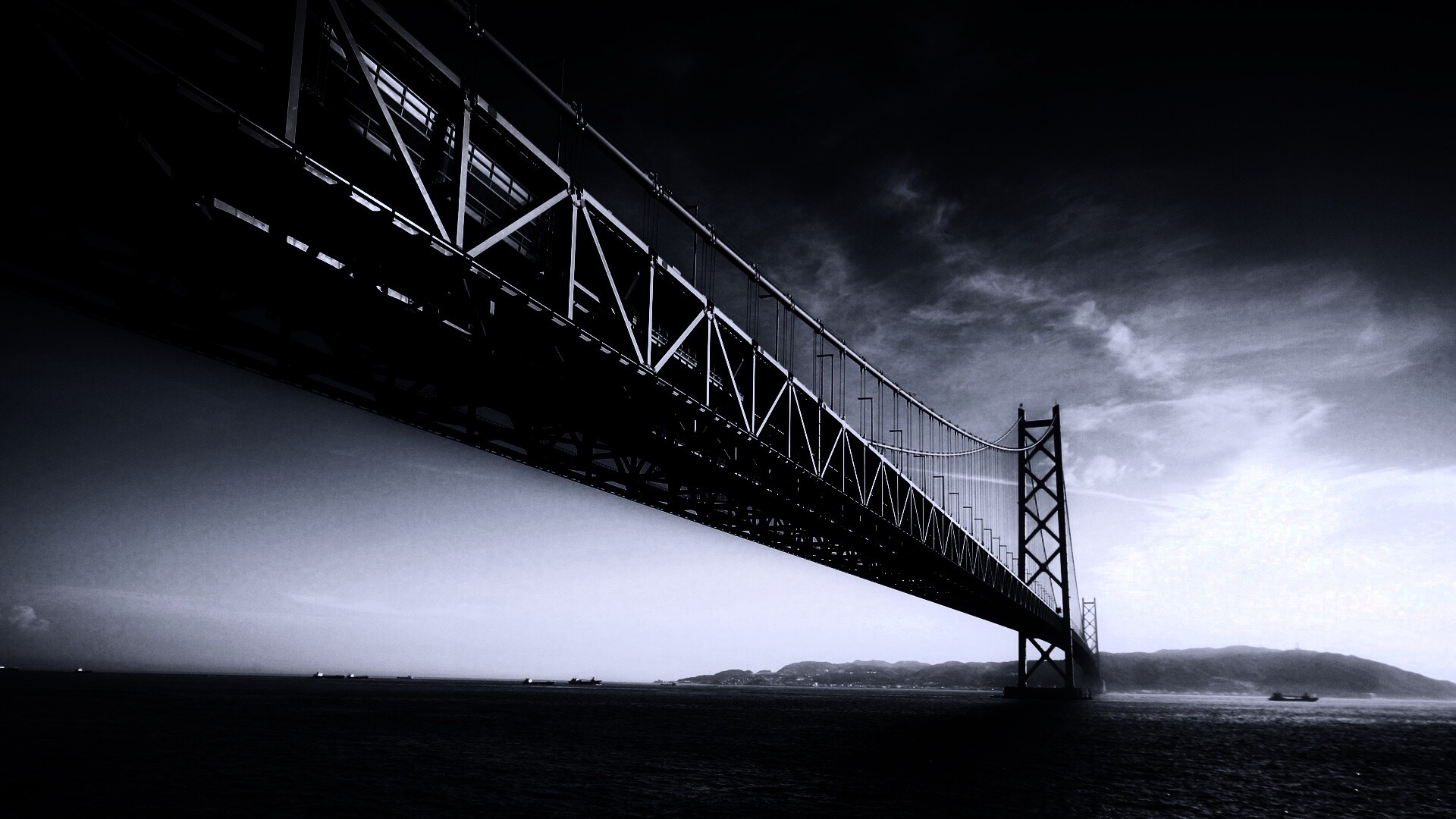 Мост Akashi Kaikyo в Японии обои