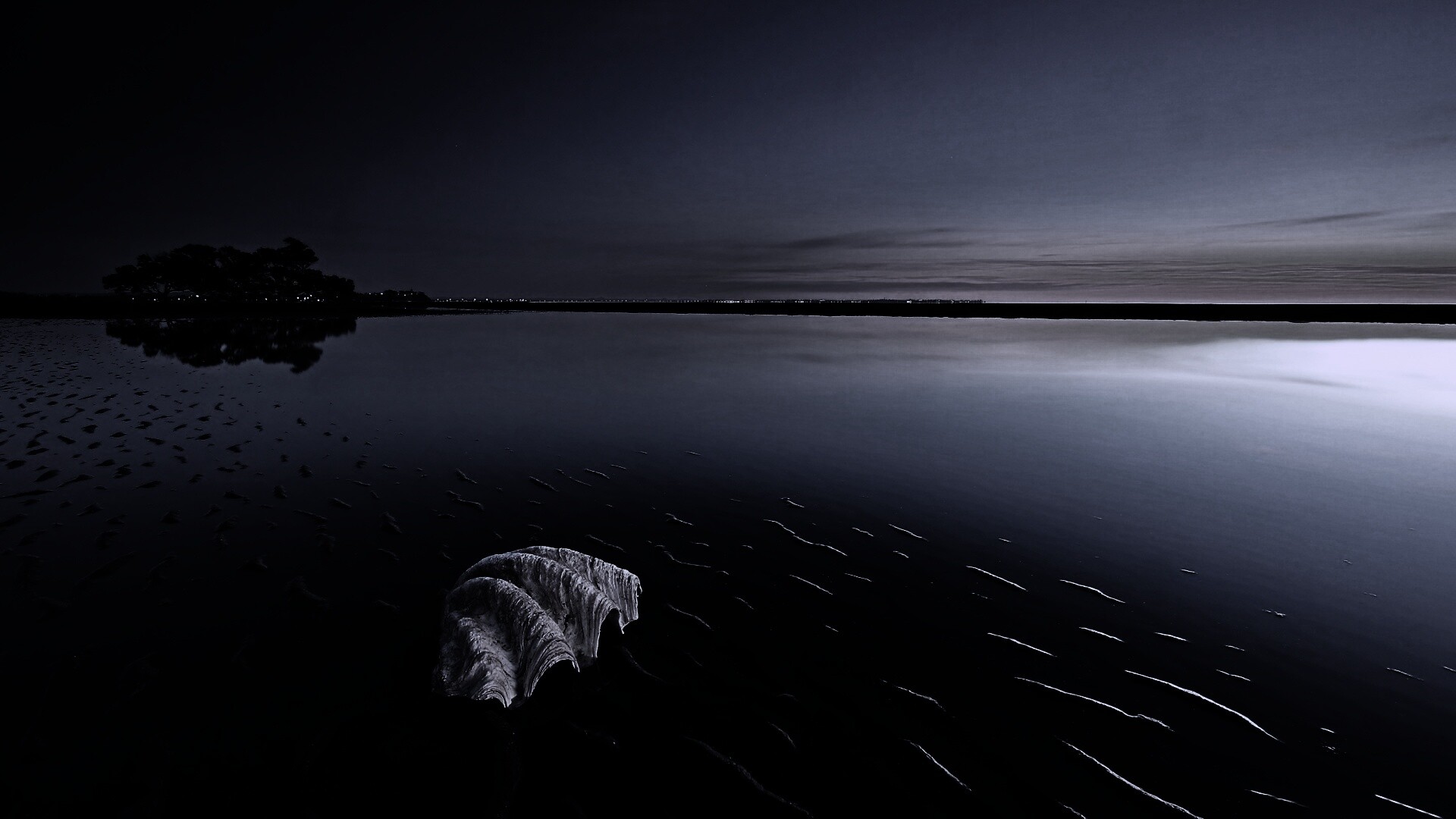 Закат на берегу моря обои