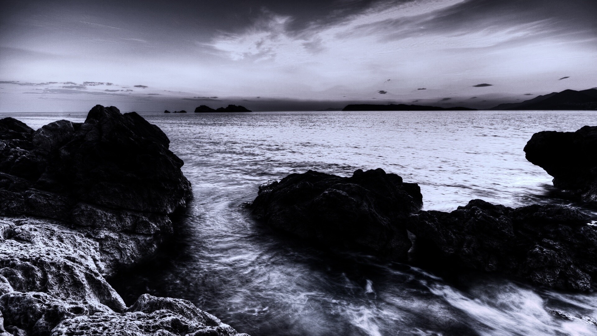 Закат на море обои