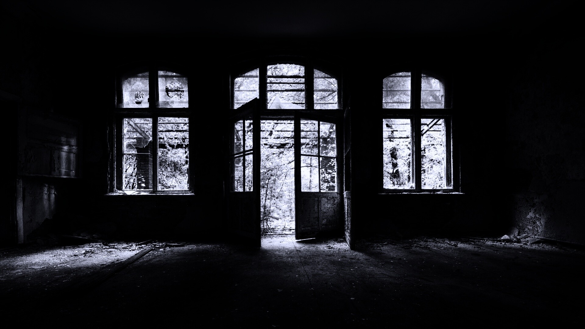 Комната в заброшенном здании обои