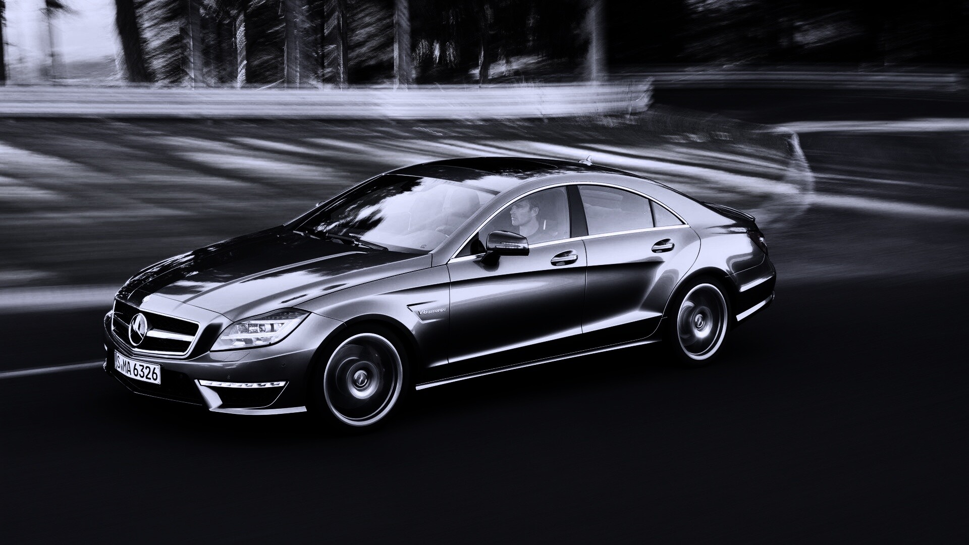 Мерседес в движении обои