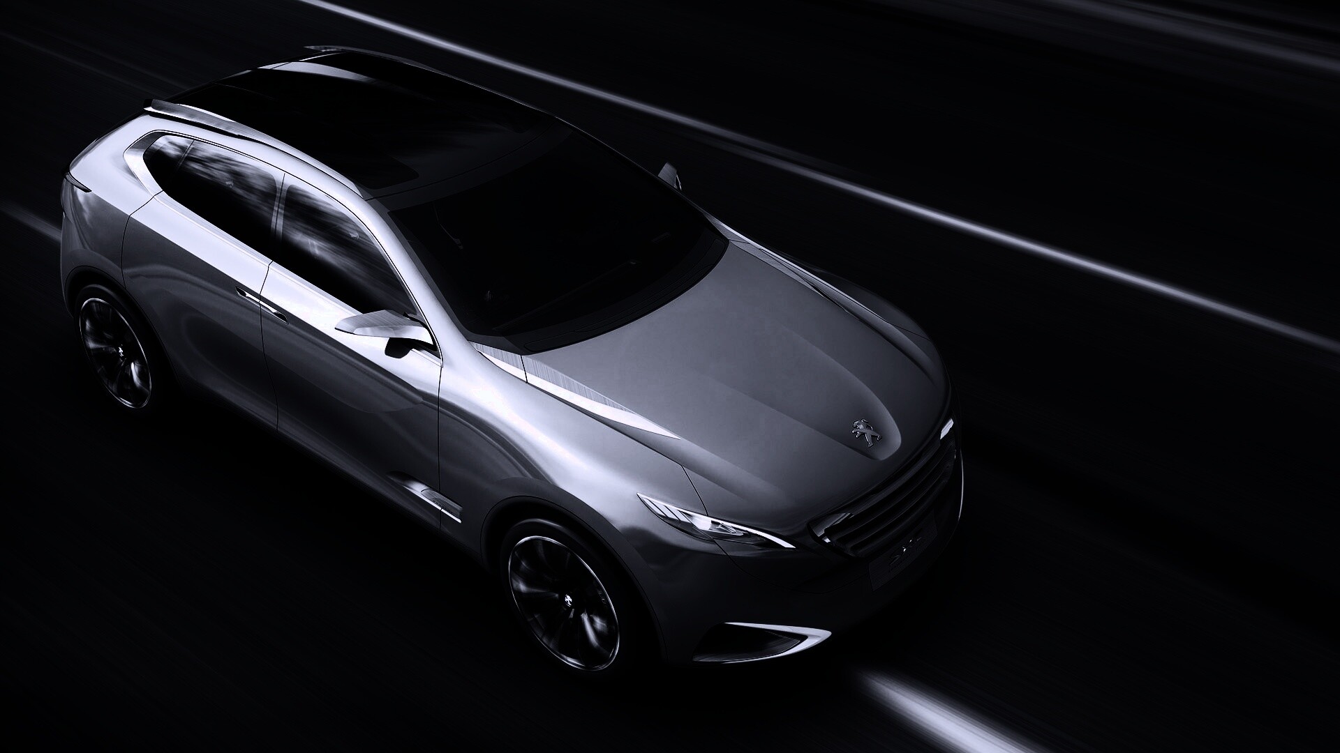 Концепт пежо на трассе обои