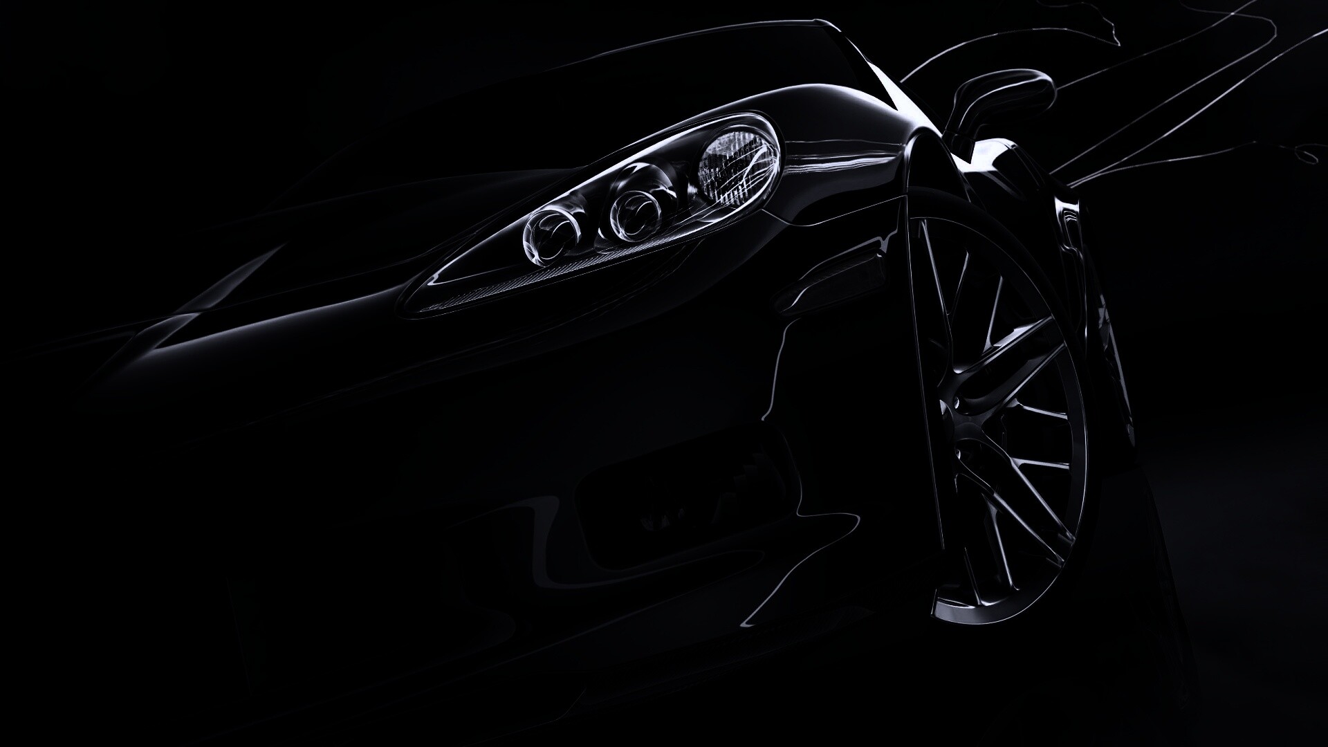 Чёрное авто обои