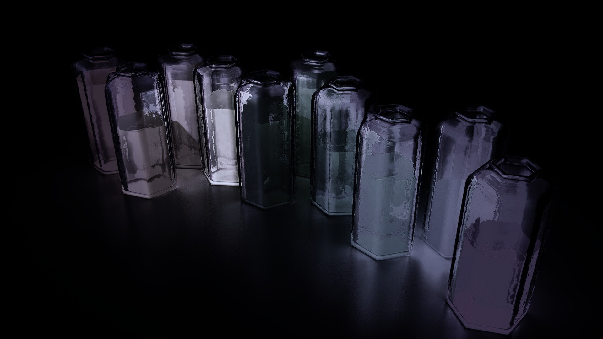 Баночки с цветными жидкостями обои