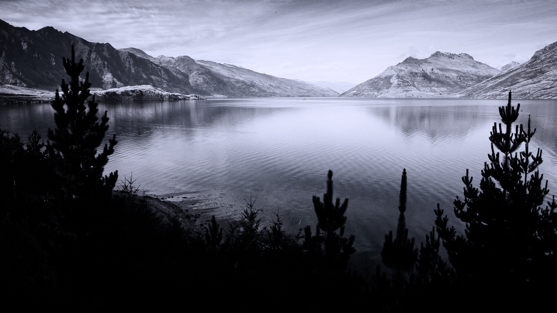 Безмятежное озеро в Новой Зеландии обои