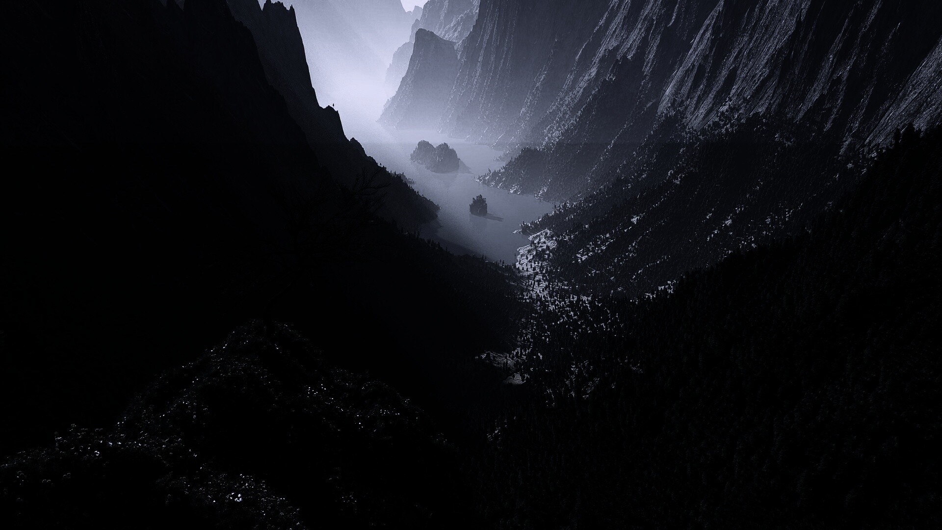 Озеро на перевале обои