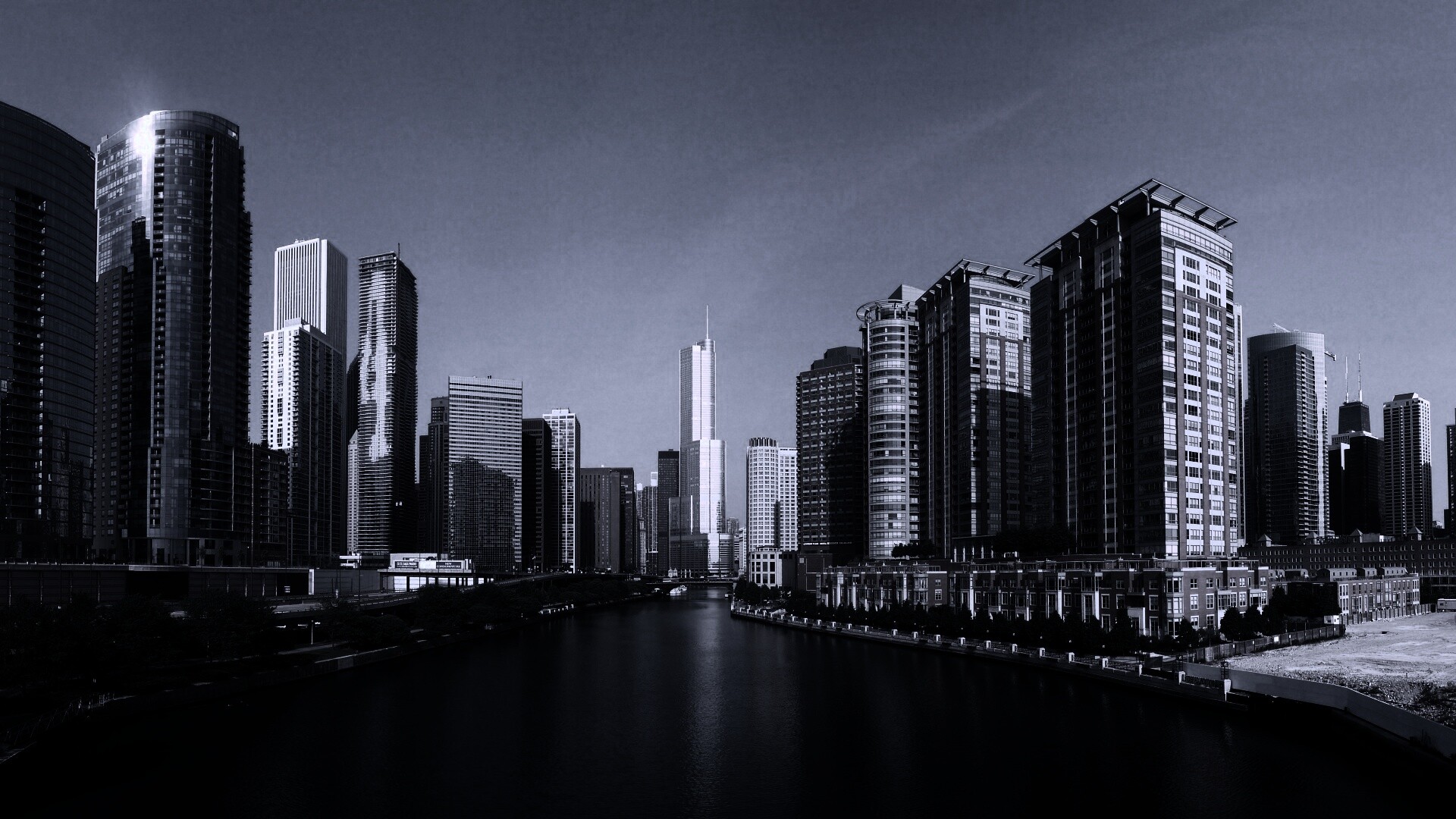 Вид на Чикаго обои