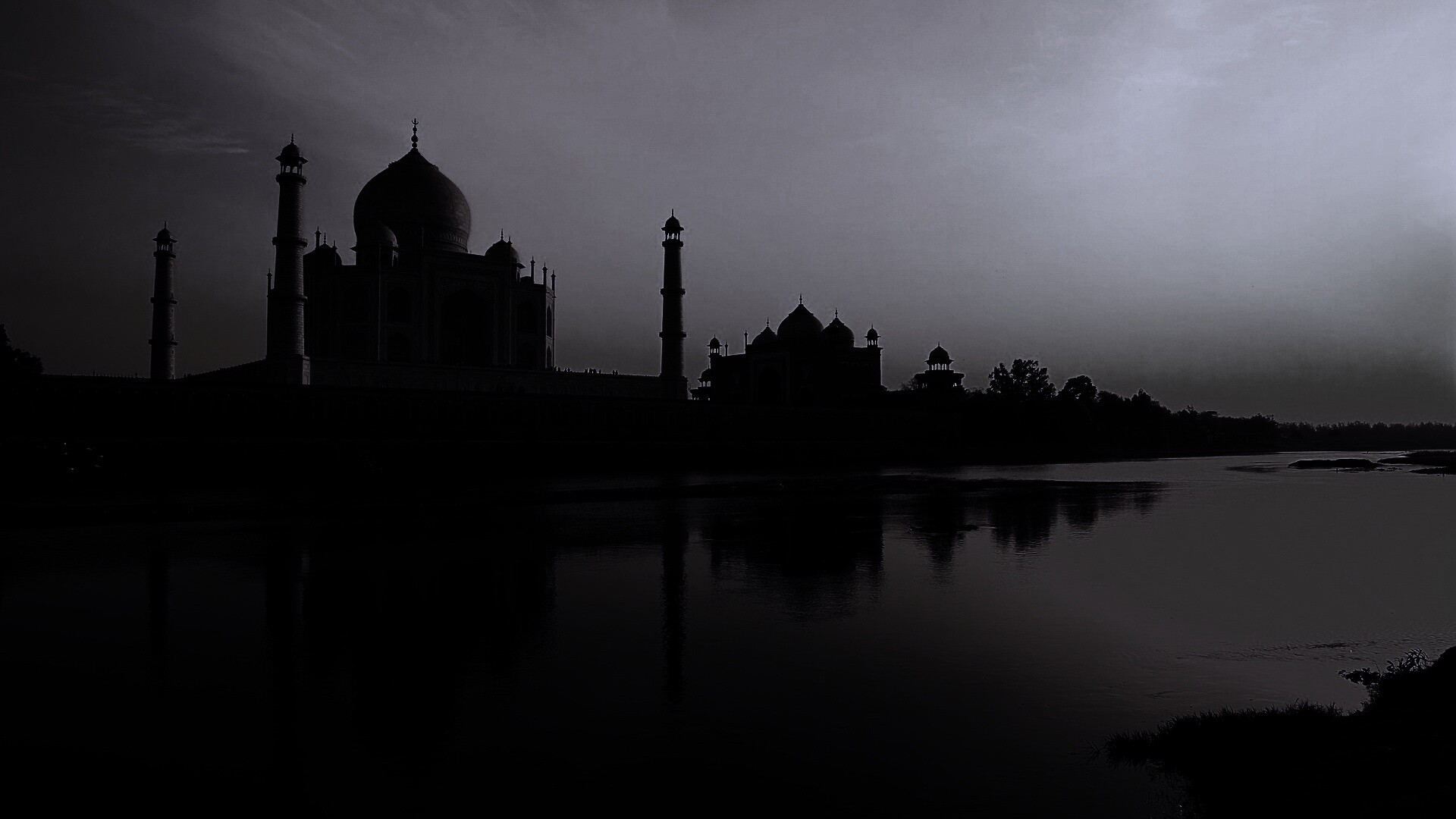 Тадж Махал в сумерках обои