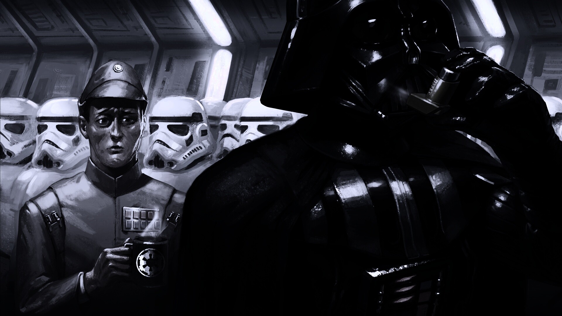 Дарт Вейдер с ингалятором обои