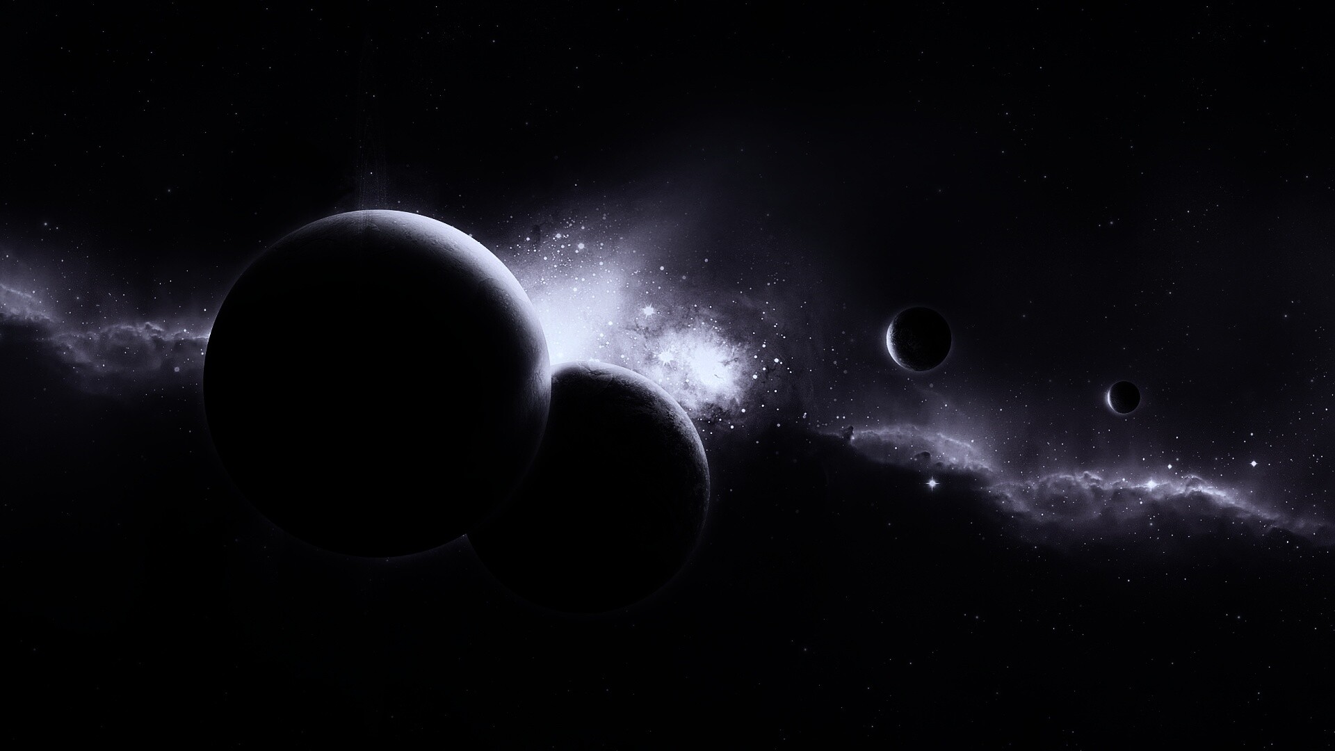 Фиолетовая вселенная обои