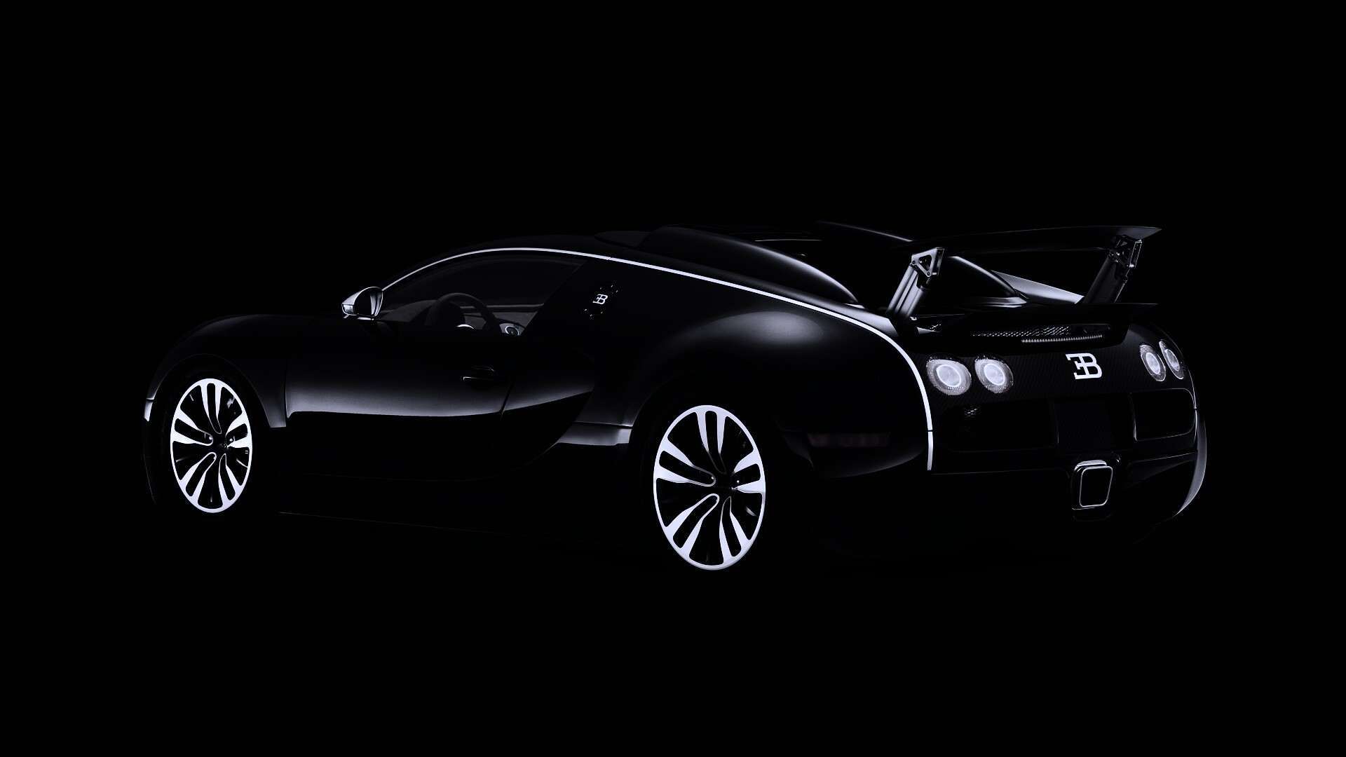 Черный спорткар обои