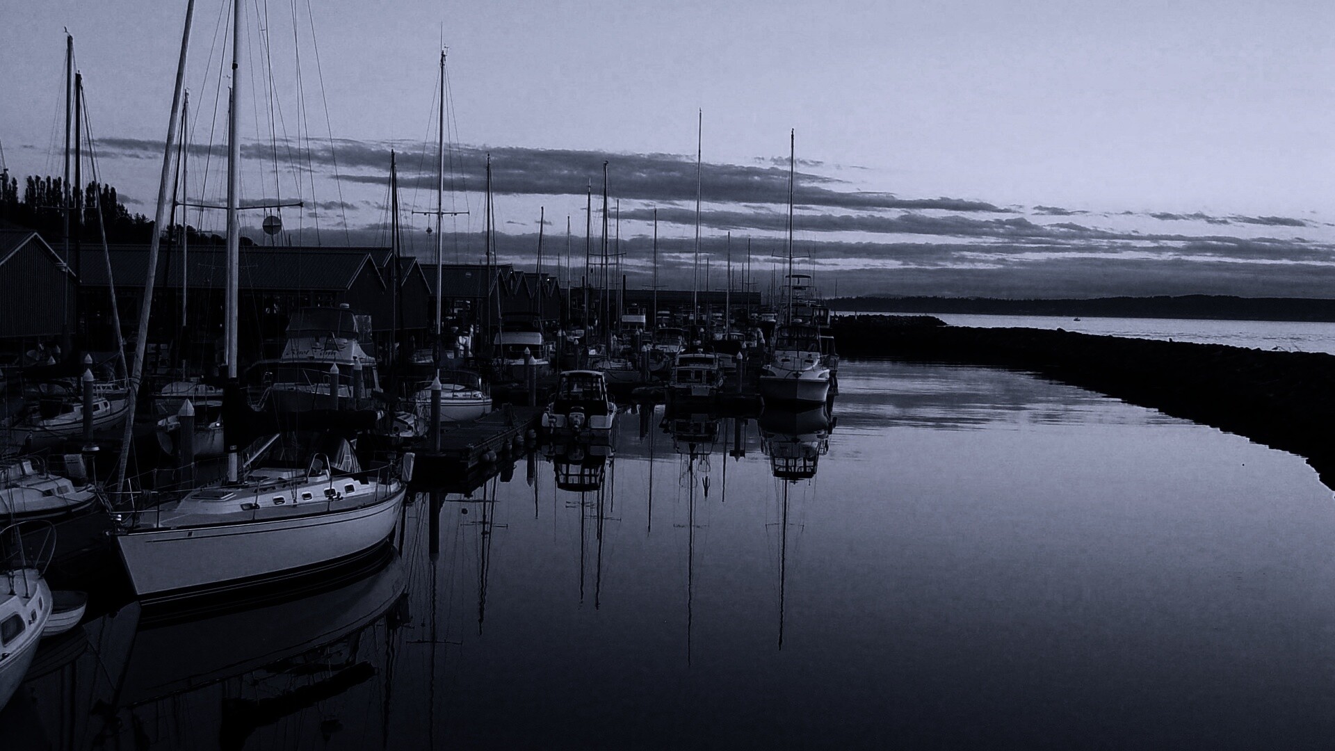 Лодочная пристань обои