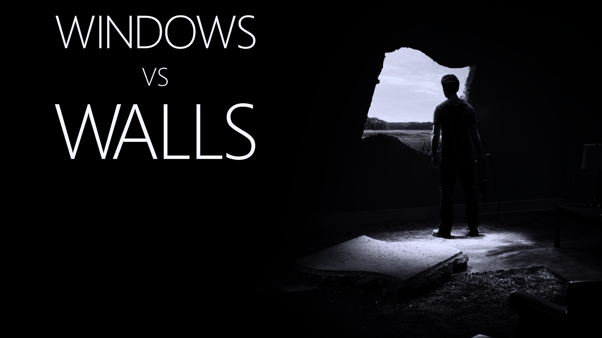 Windows против стен обои