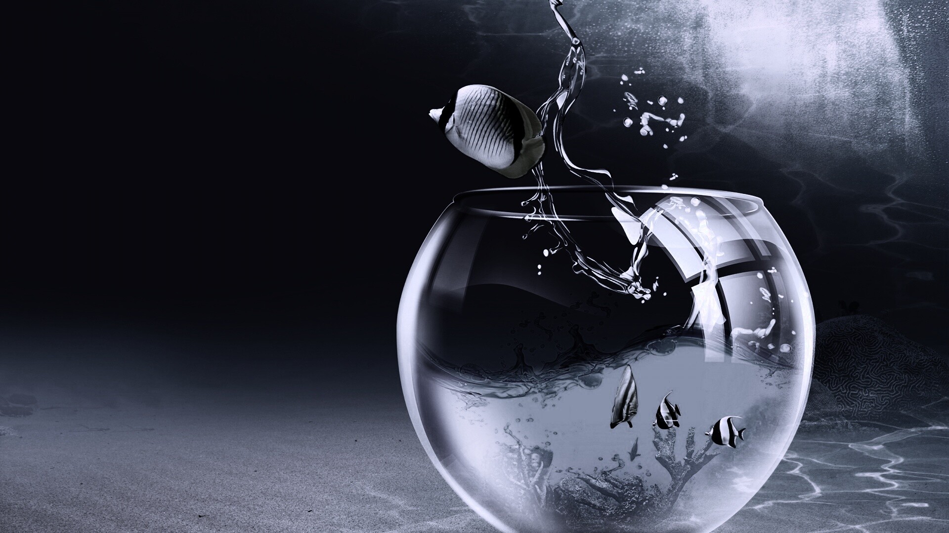 Аквариум с рыбками обои