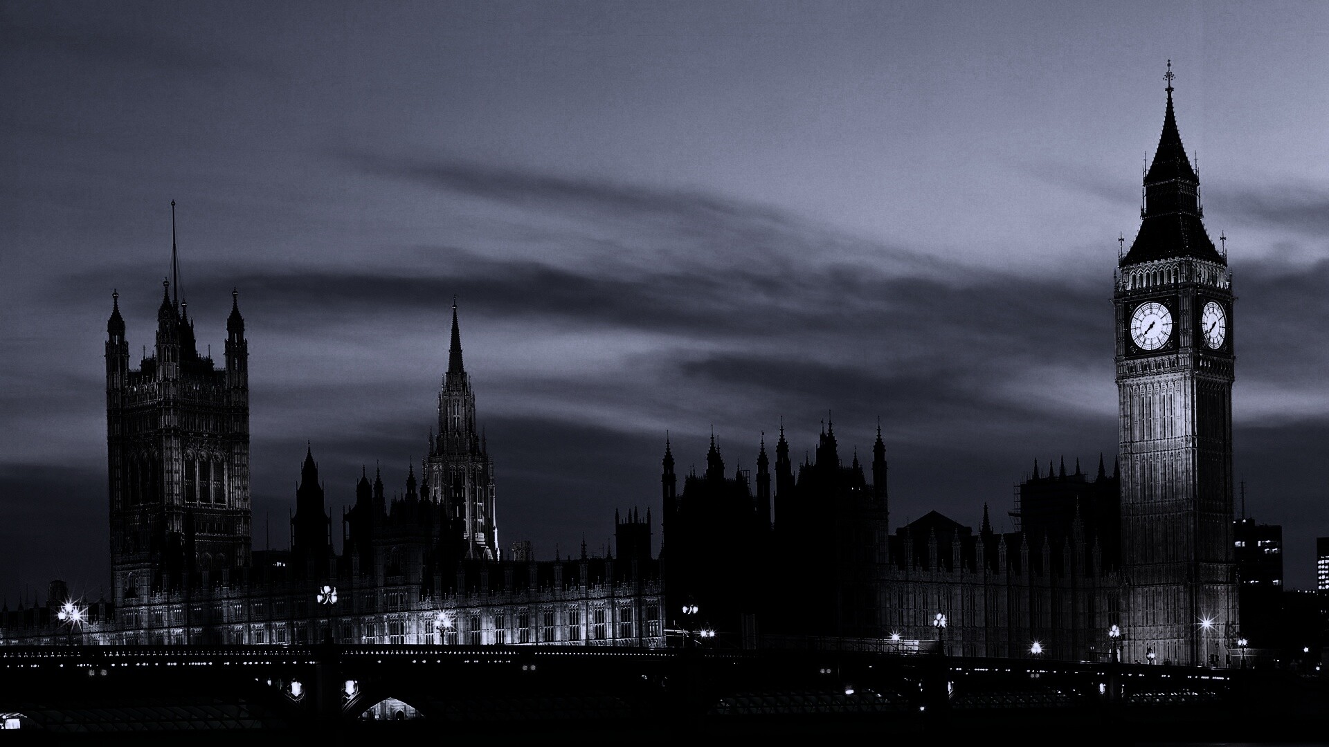 Биг Бен и здание парламента ночью обои