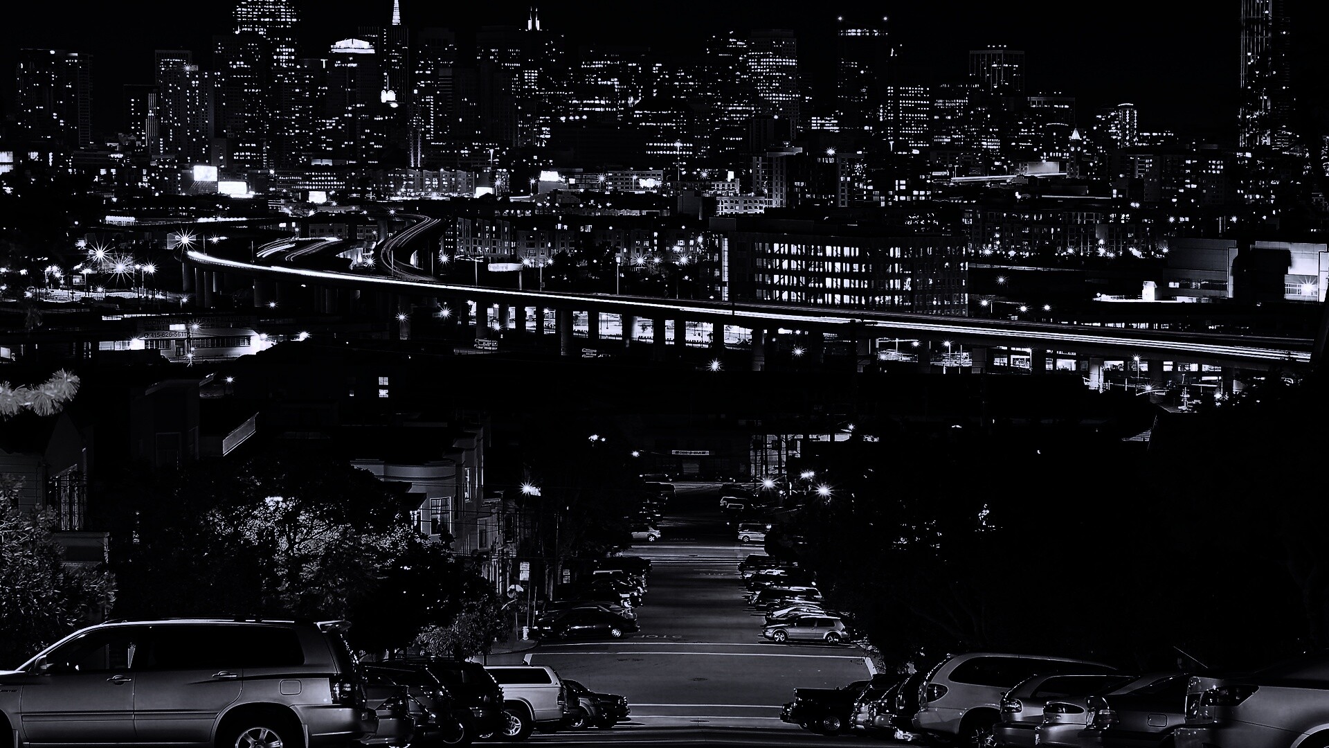 Вечерний город обои