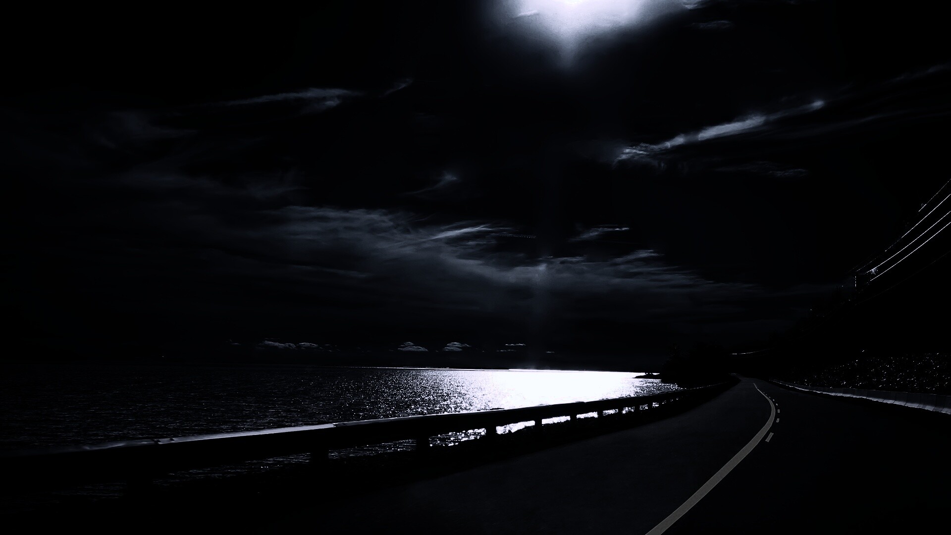 Ночная дорога обои