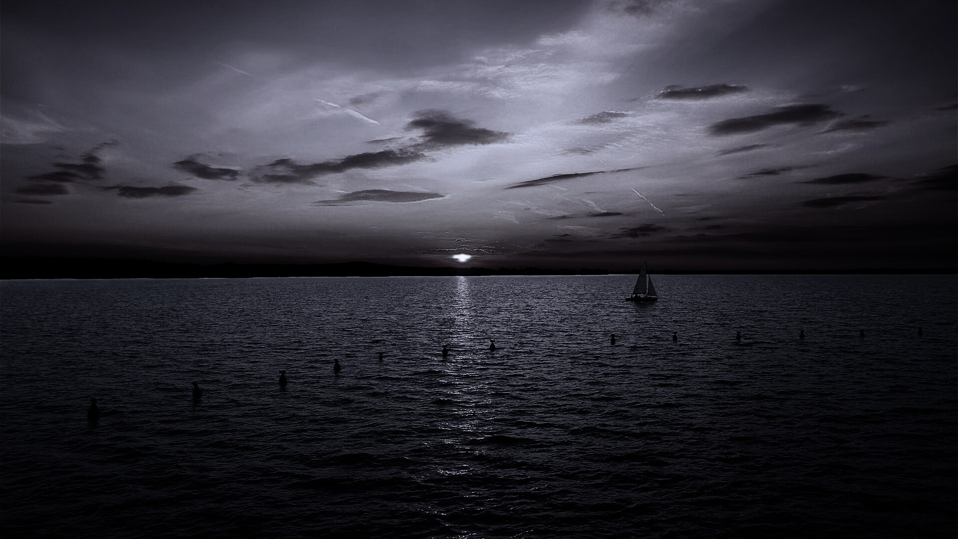 Морской закат обои