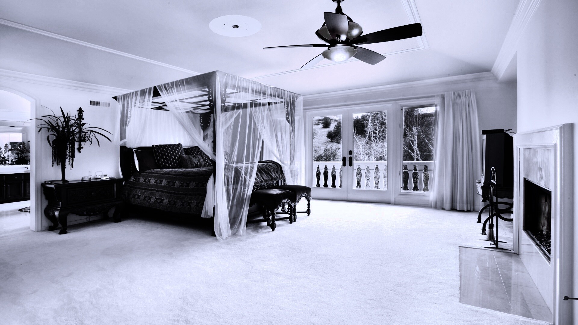 Светлая спальня обои