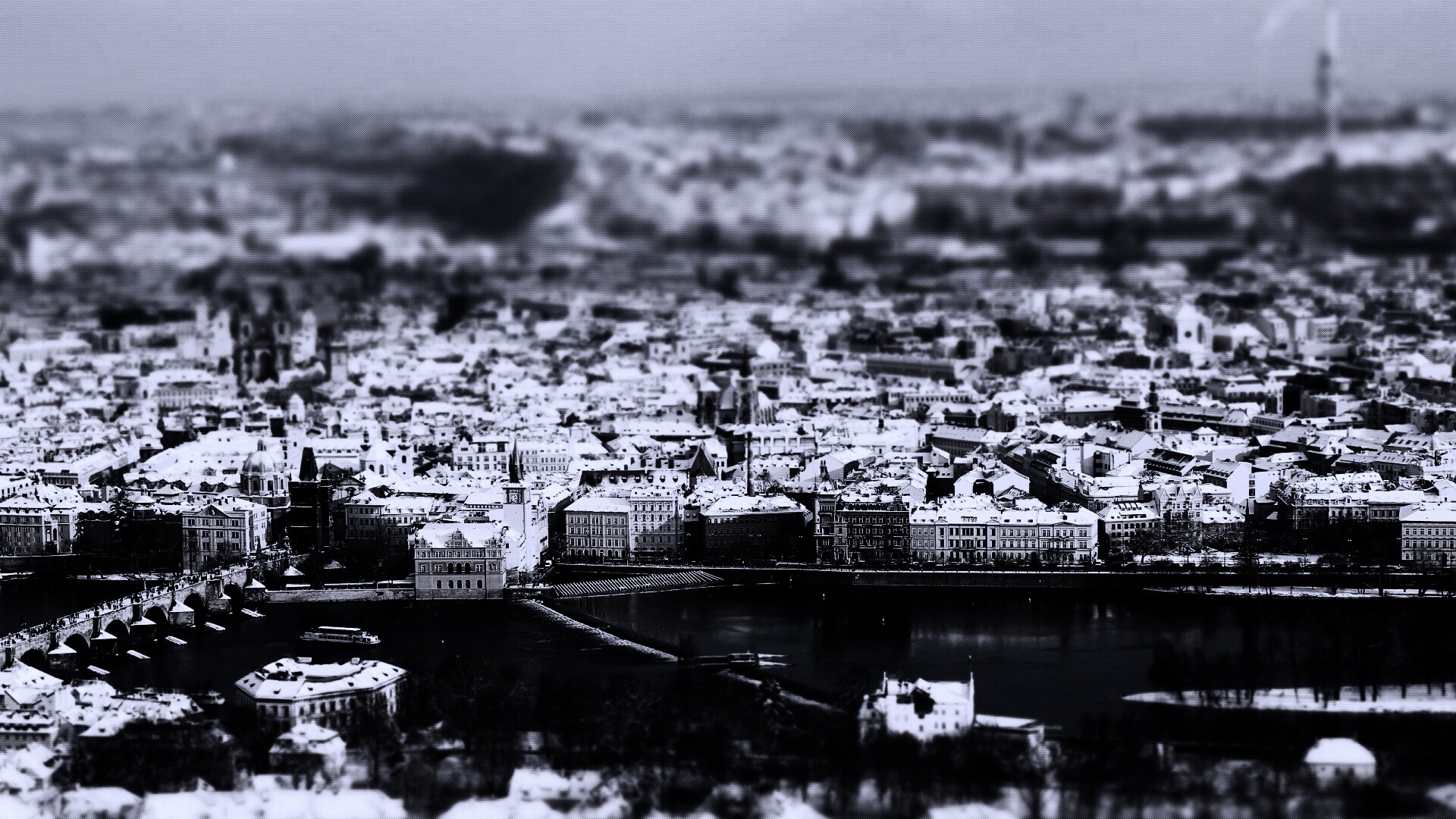 Вид на город обои