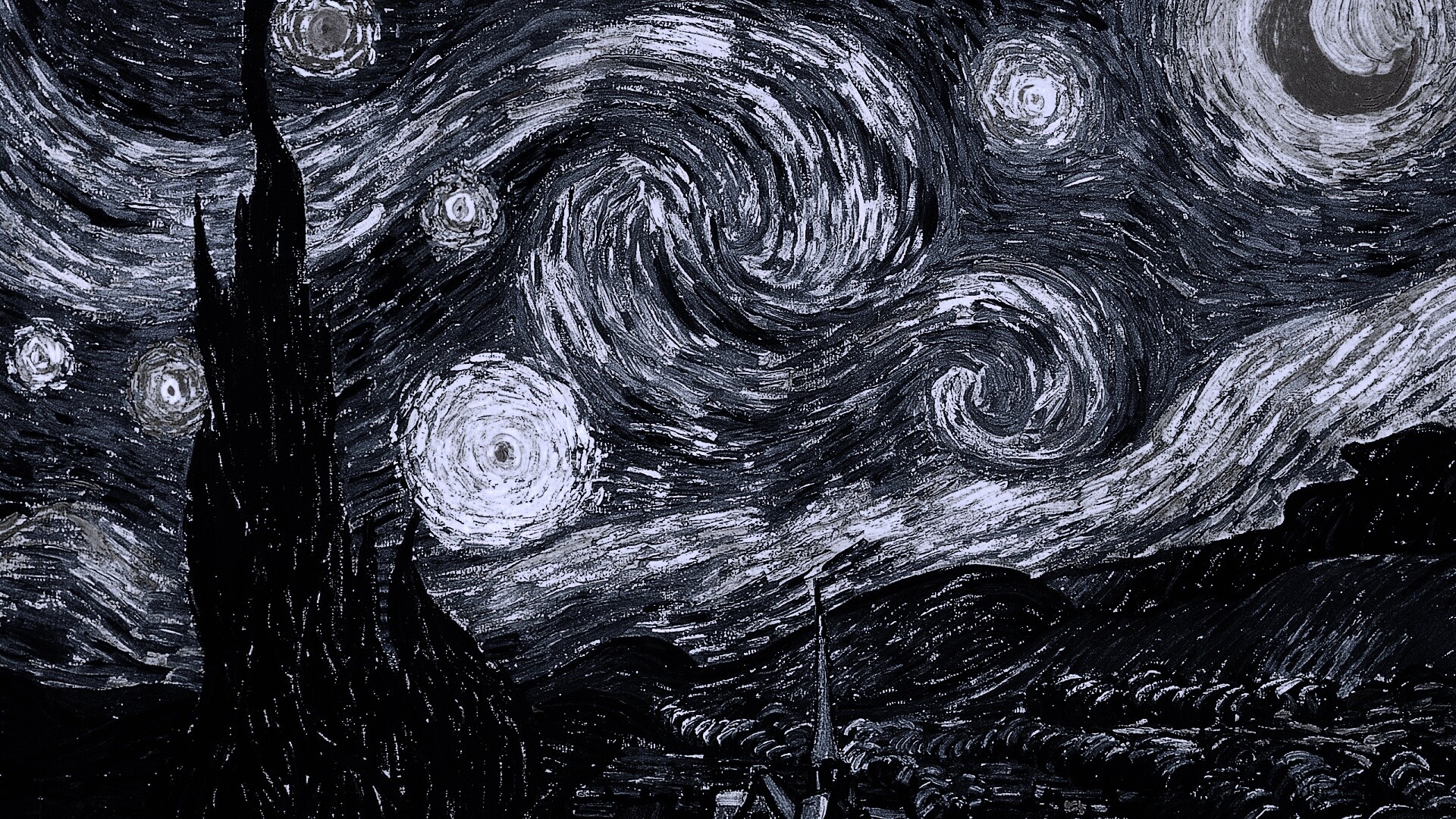 Рисунок города маслом обои