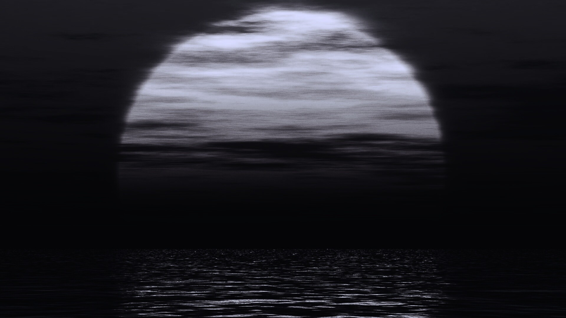 Закат над морской гладью обои