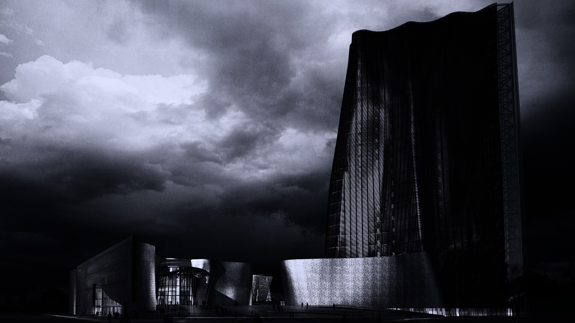 Здание обои